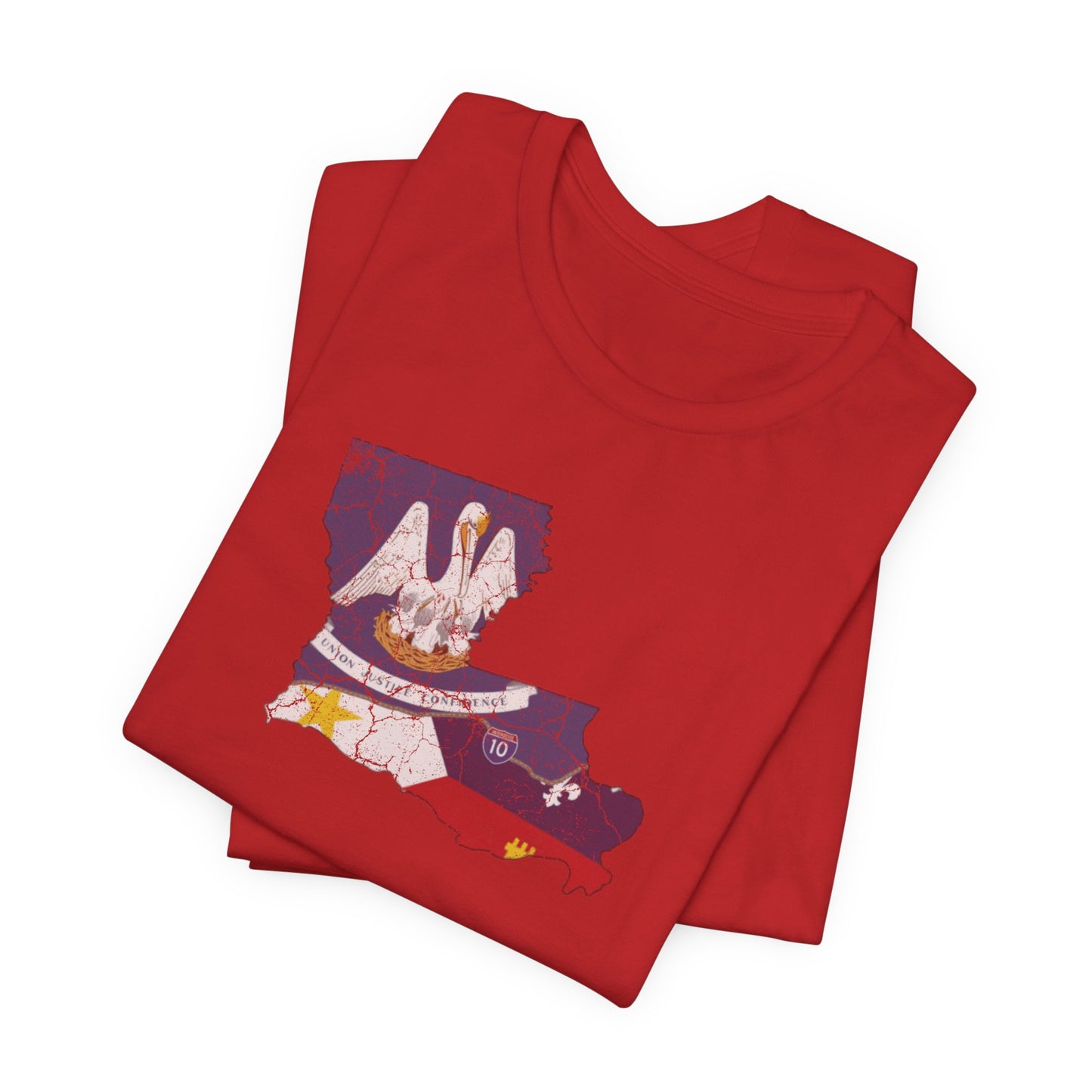 South of Interstate 10 Map Cajun Shirt