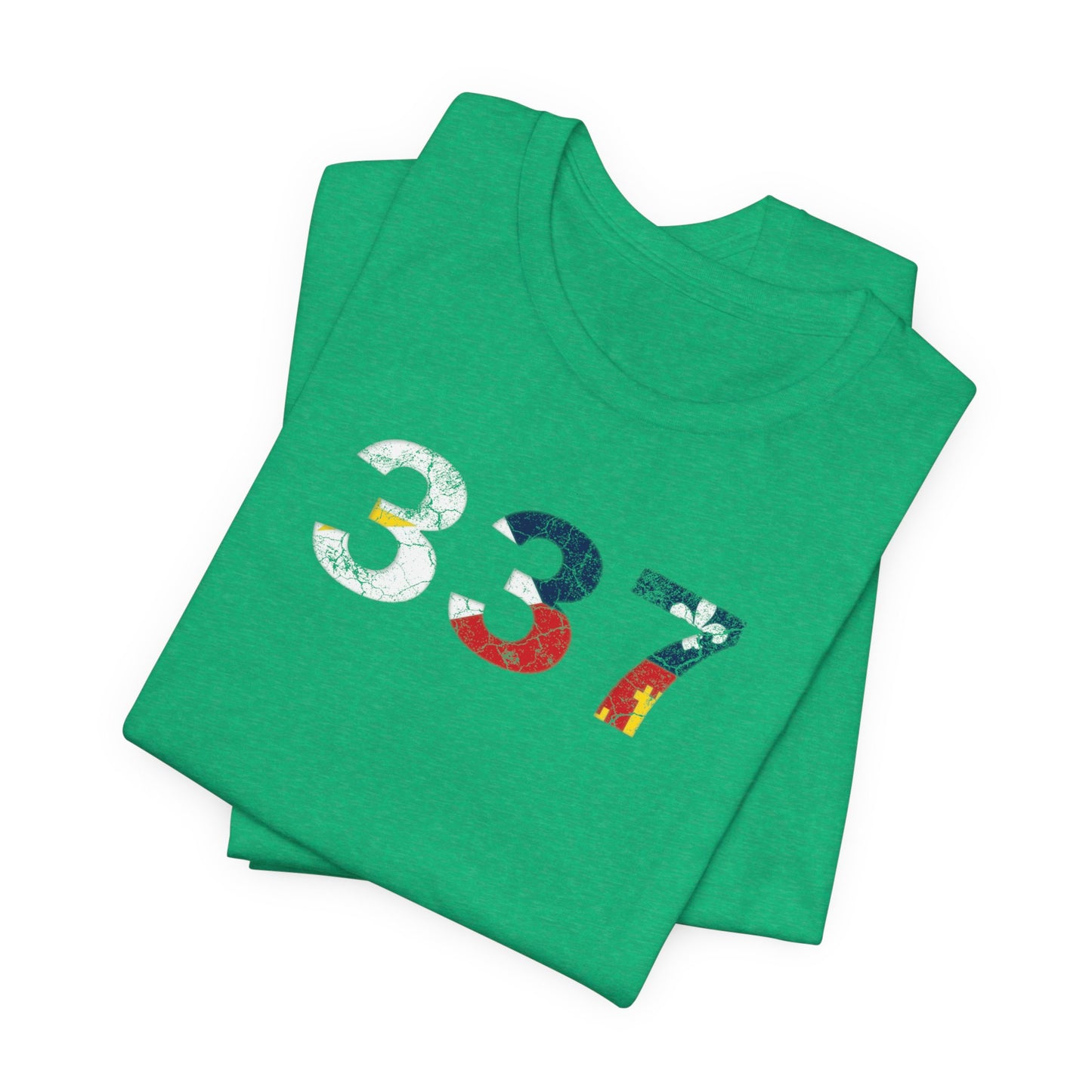 Cajun Flag 337 Area Code T-Shirt