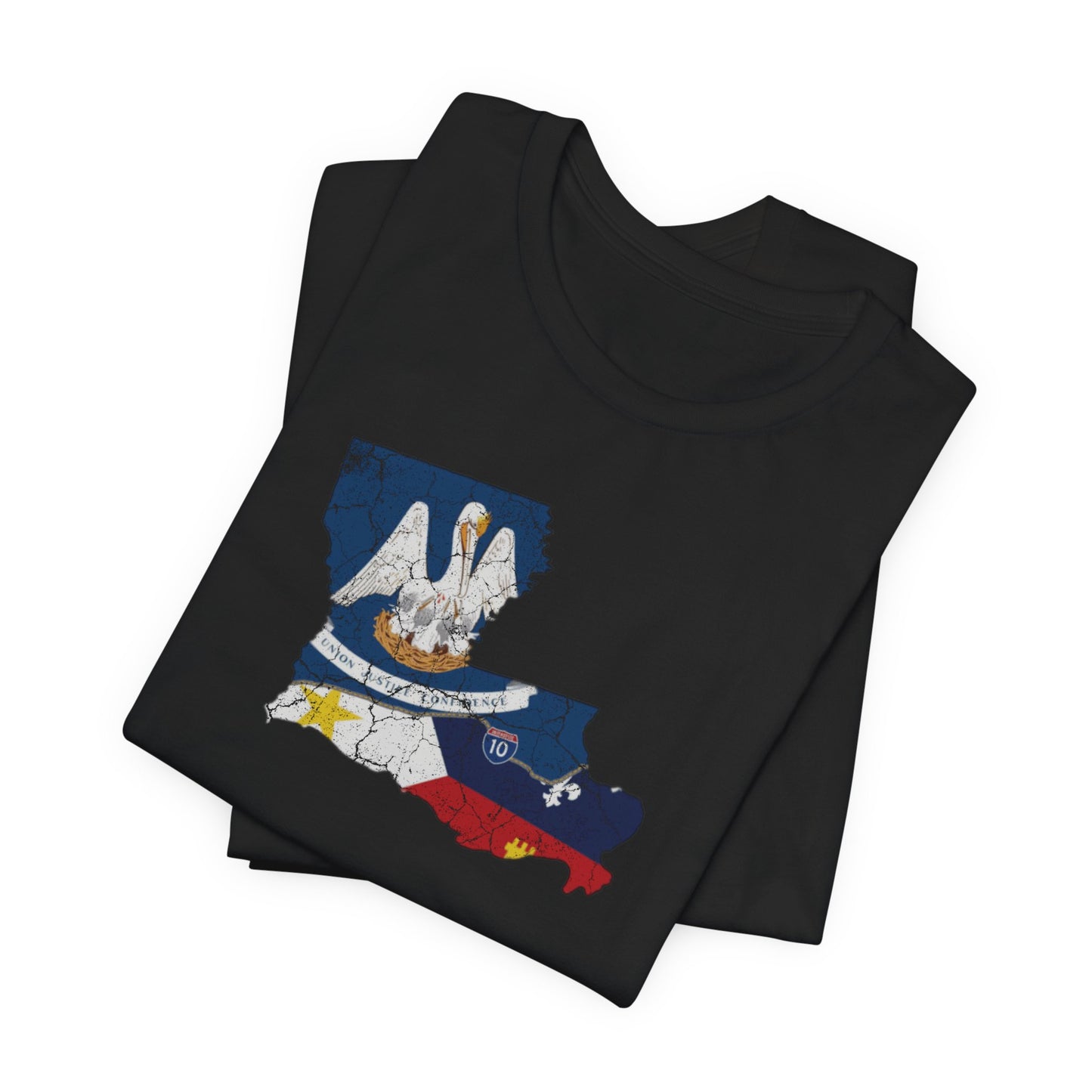 South of Interstate 10 Map Cajun Shirt