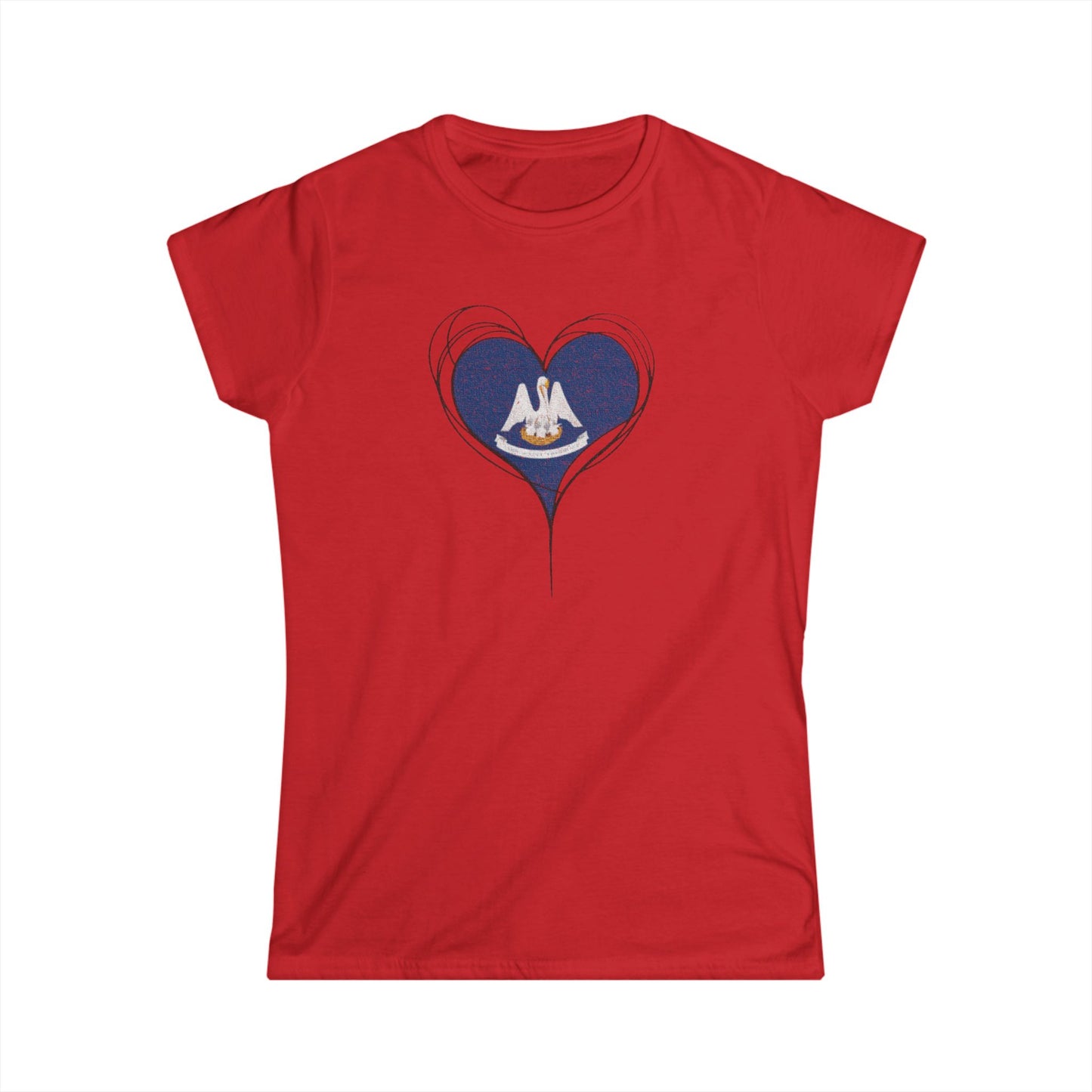 Women's Louisiana Heart T-Shirt