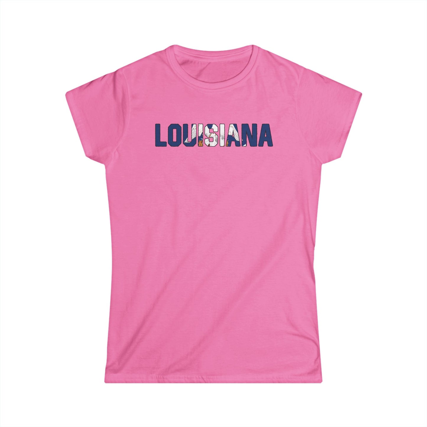 Women's Louisiana with Flag T-Shirt