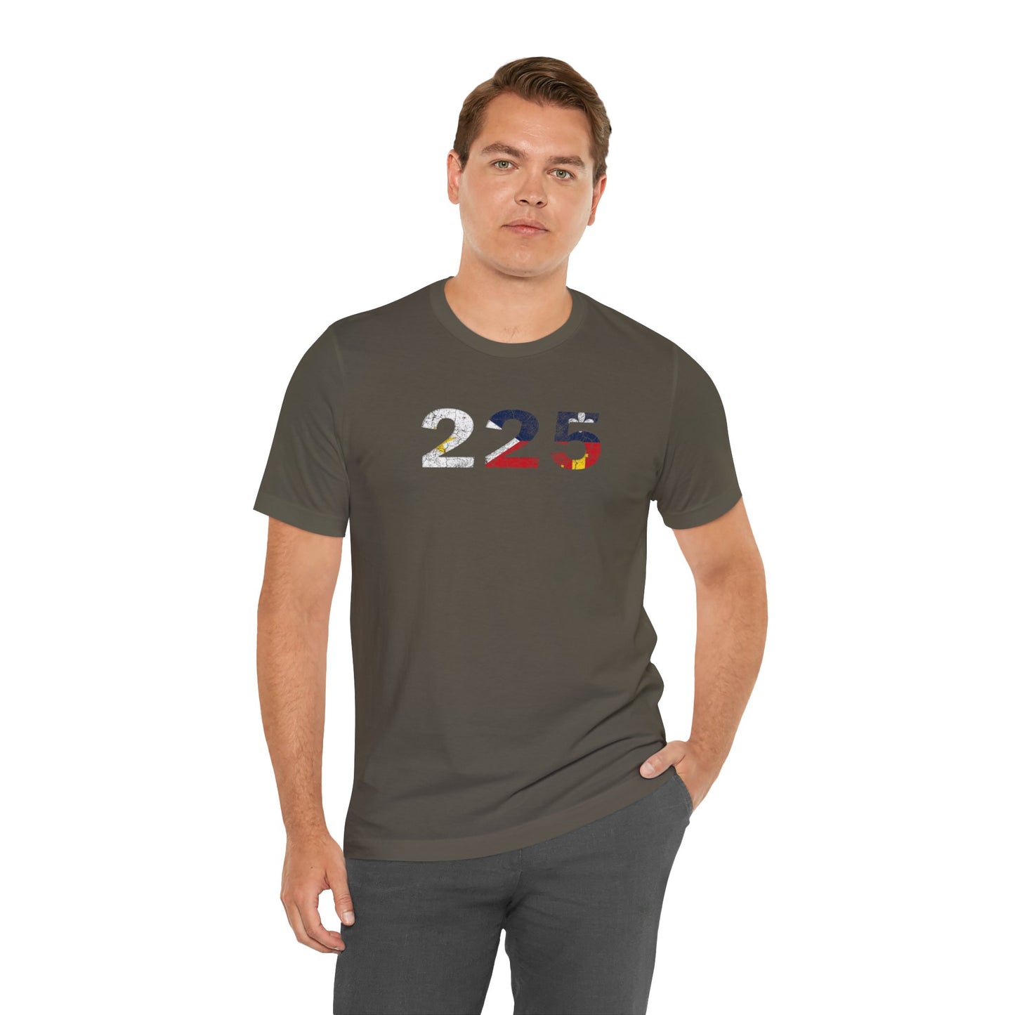 Cajun Flag 225 Area Code T-Shirt