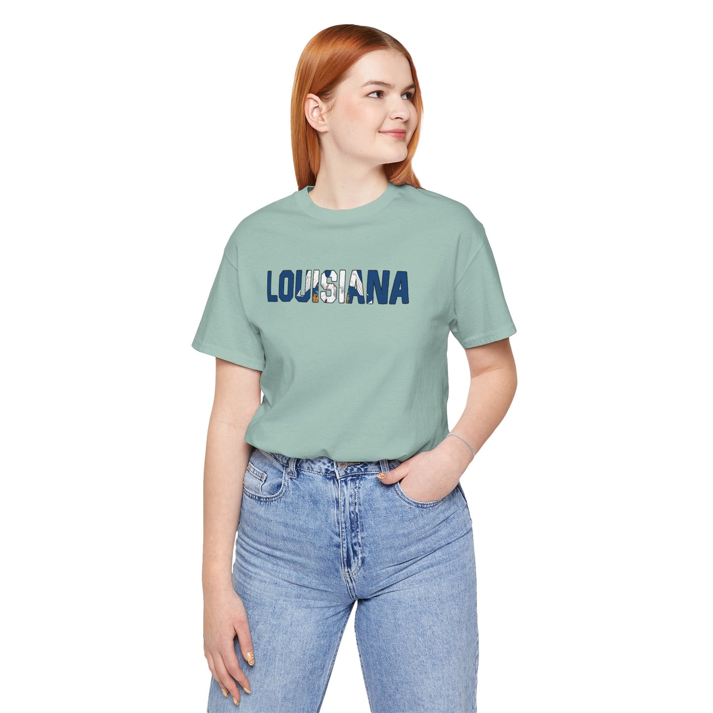 Louisiana with Flag T-Shirt