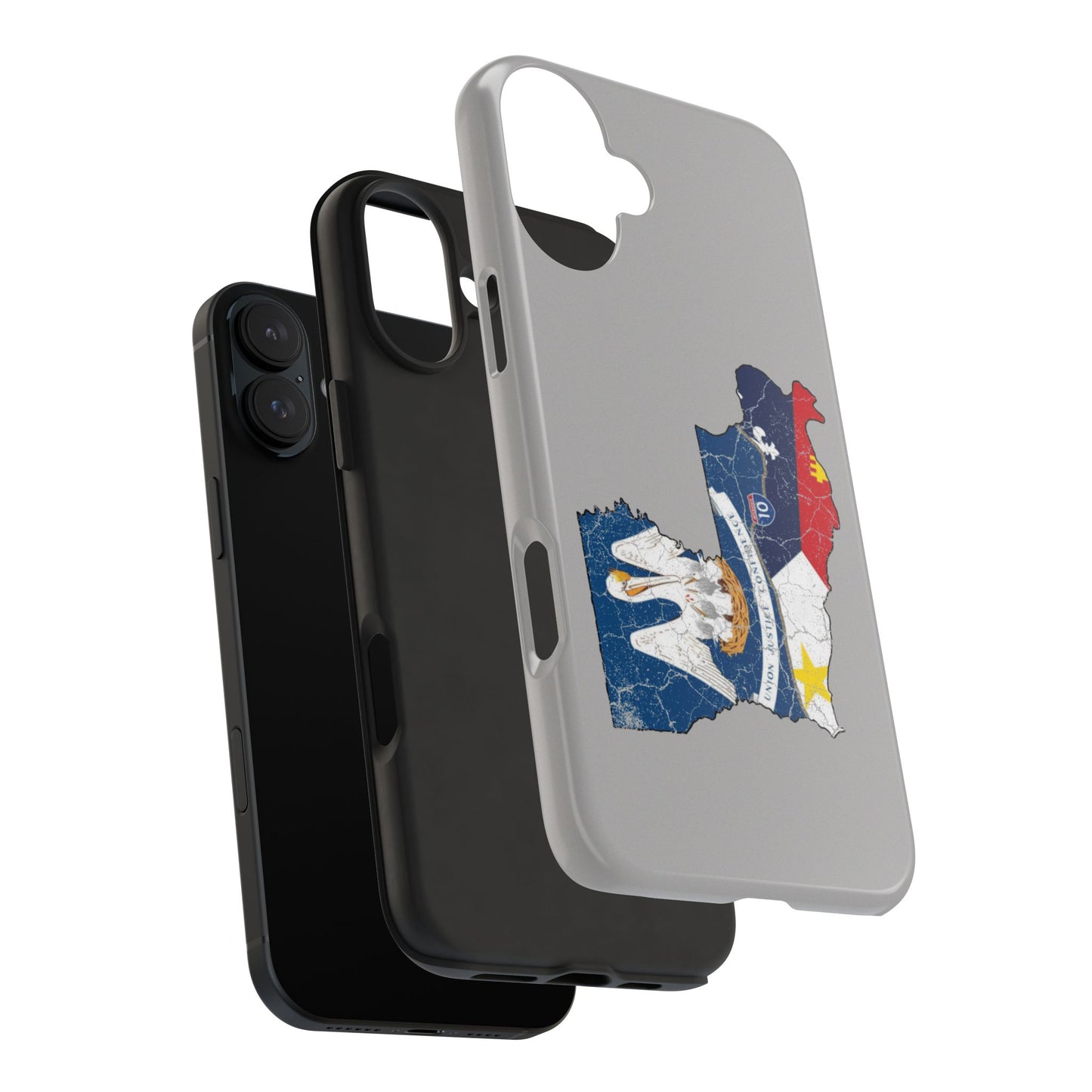 South of Interstate 10 Map Cajun Phone Case