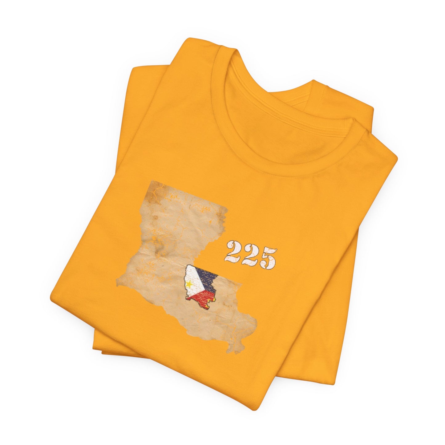 Cajun Area Code 225 Map T-Shirt