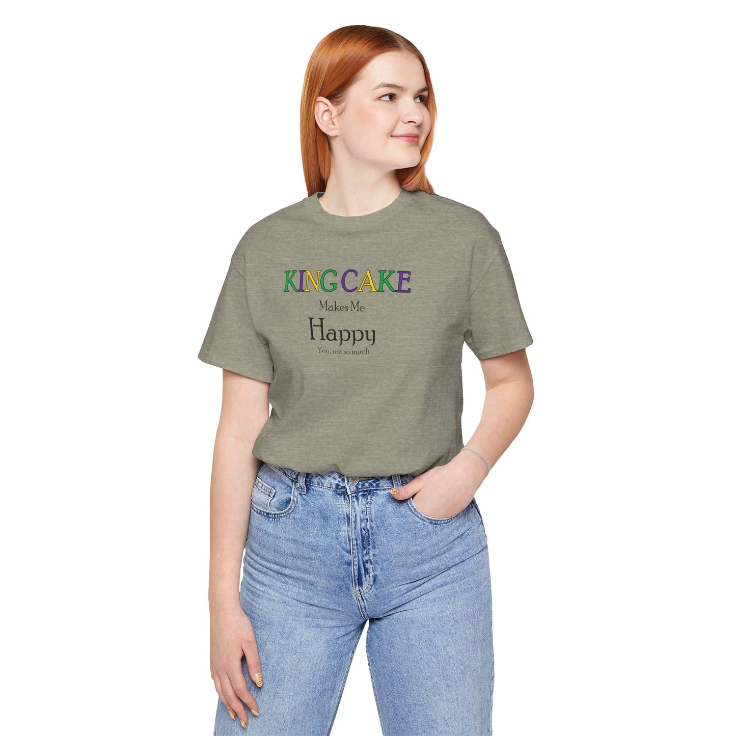 King Cake Makes Me Happy Cajun T-Shirt