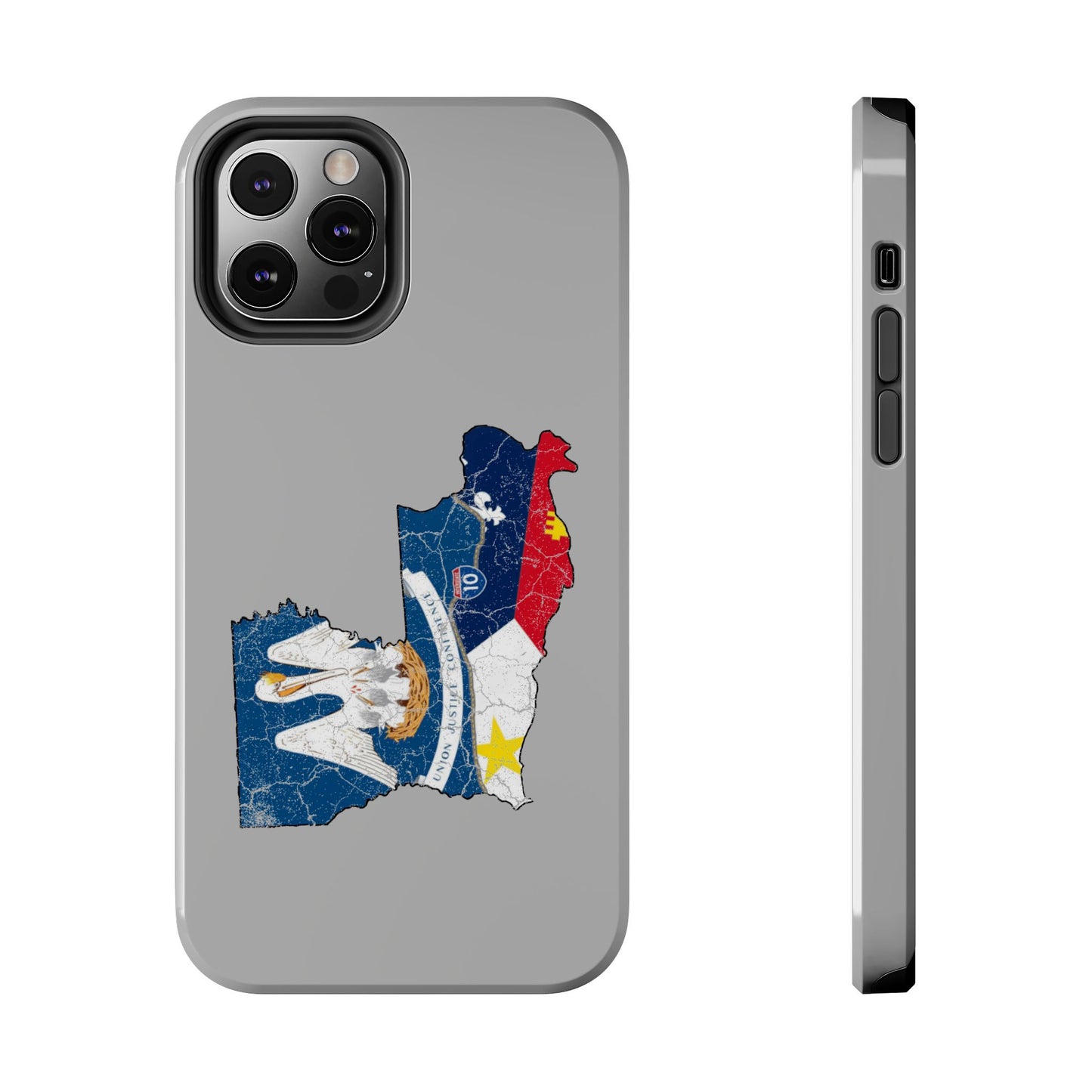 South of Interstate 10 Map Cajun Phone Case