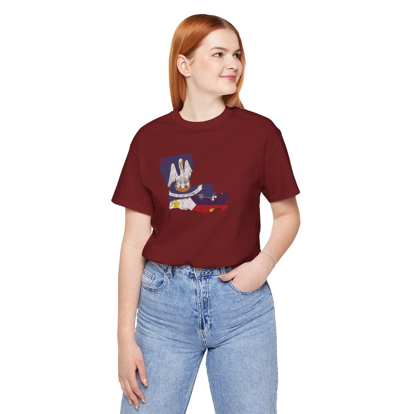 South of Interstate 10 Map Cajun Shirt