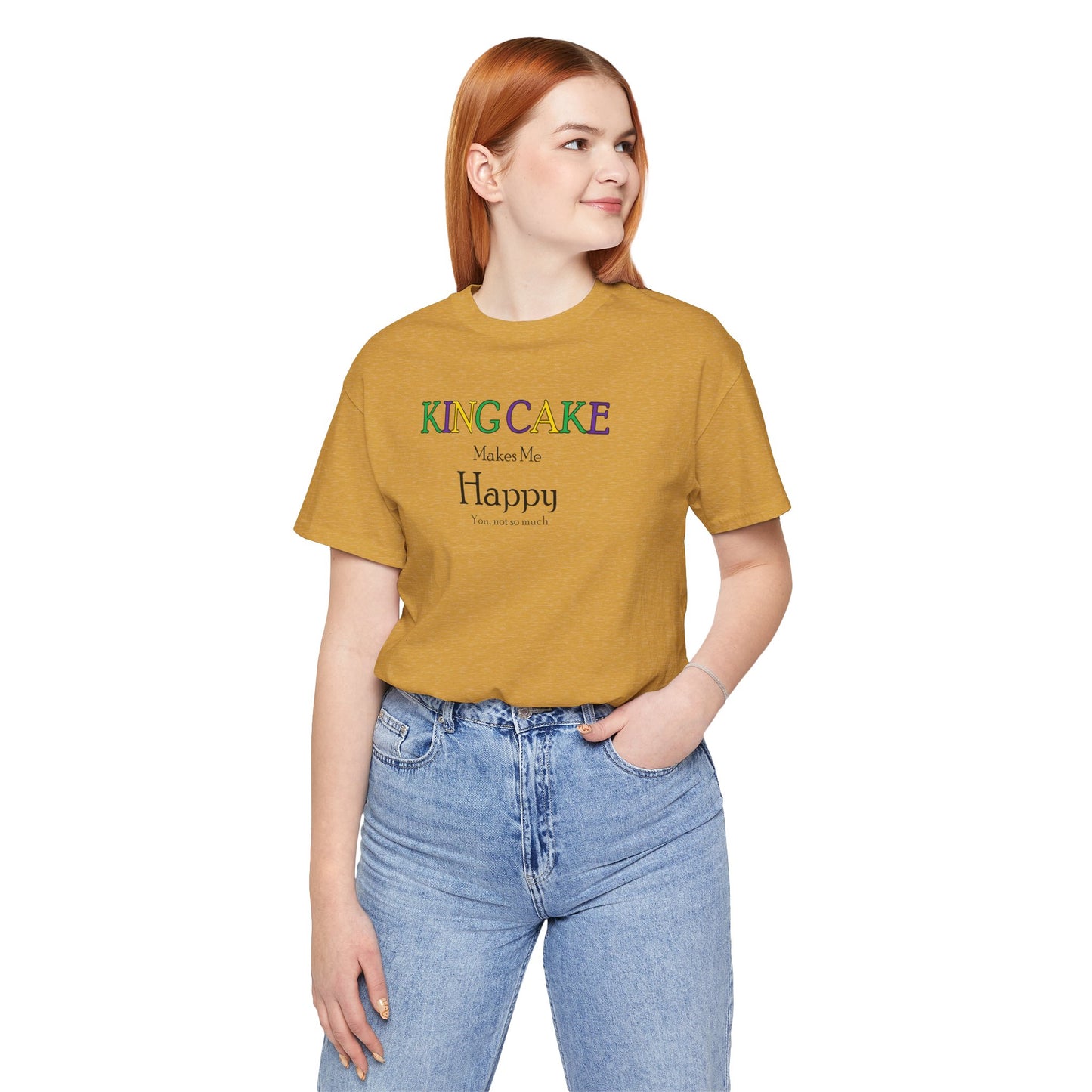 King Cake Makes Me Happy Cajun T-Shirt