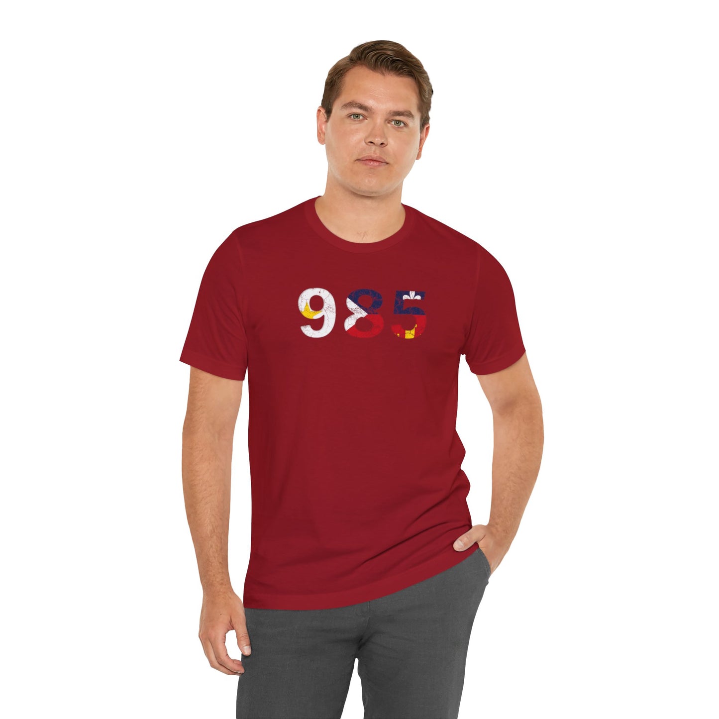Cajun Flag 985 Area Code T-Shirt