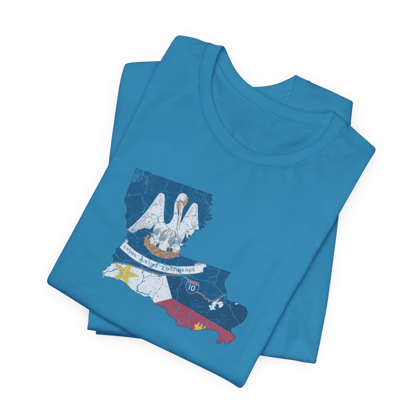 South of Interstate 10 Map Cajun Shirt