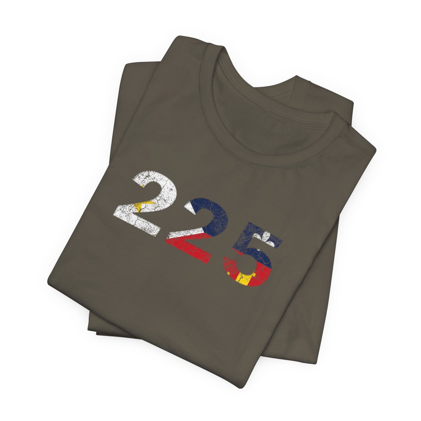 Cajun Flag 225 Area Code T-Shirt