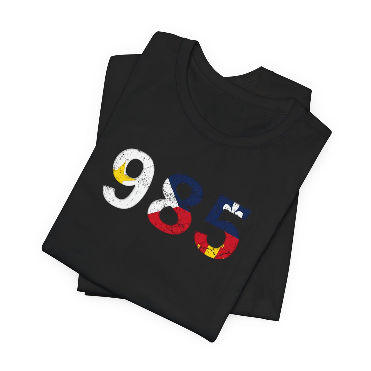 Cajun Flag 985 Area Code T-Shirt