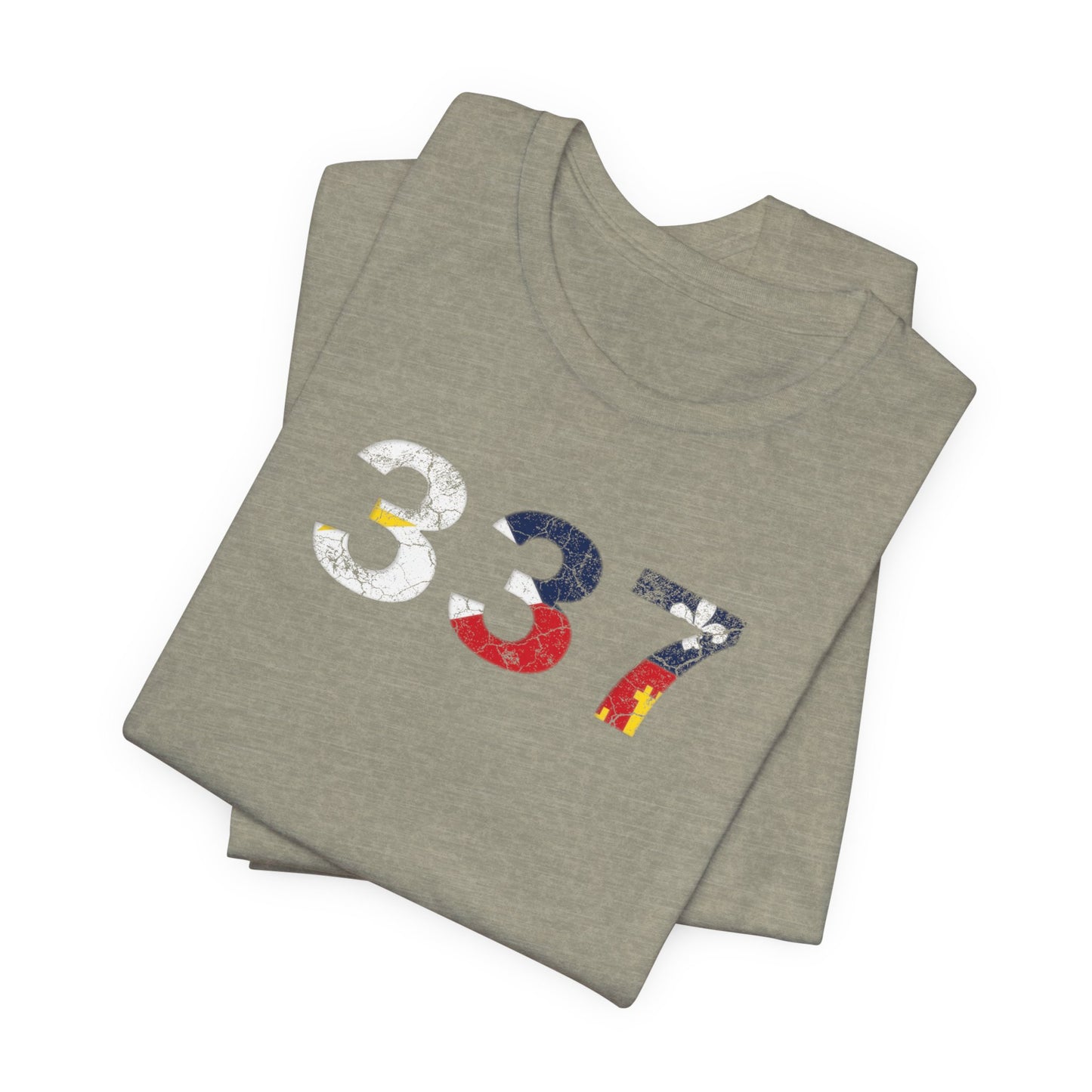Cajun Flag 337 Area Code T-Shirt