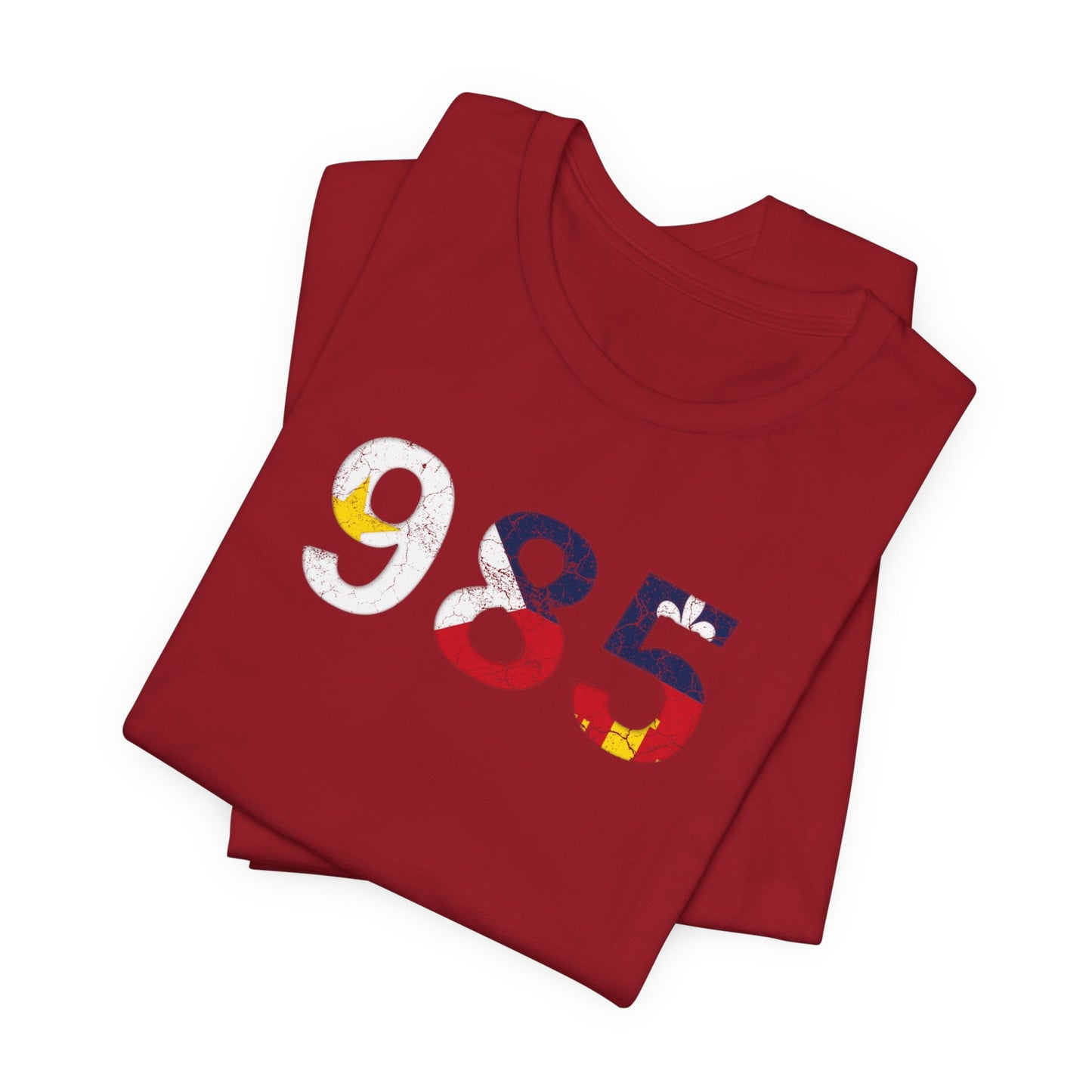Cajun Flag 985 Area Code T-Shirt