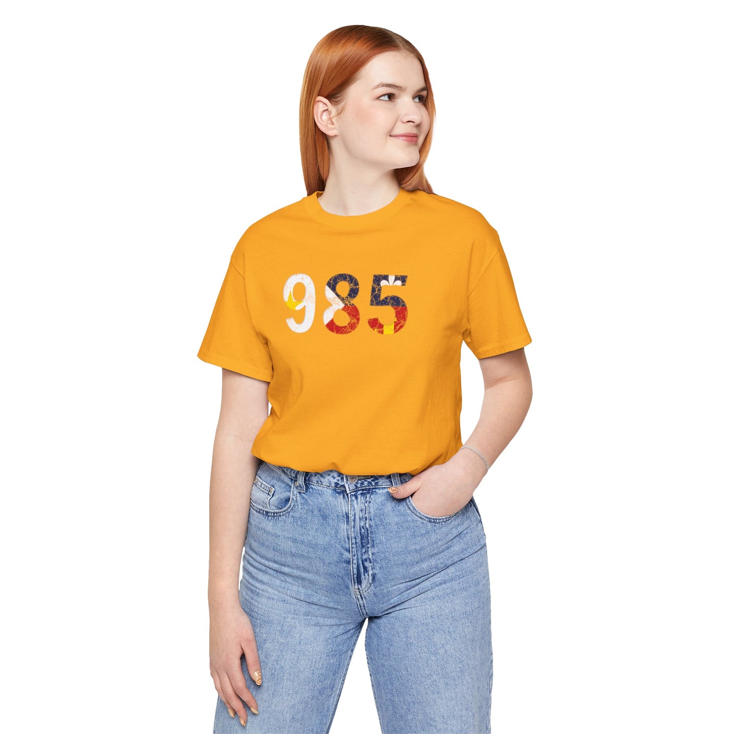 Cajun Flag 985 Area Code T-Shirt
