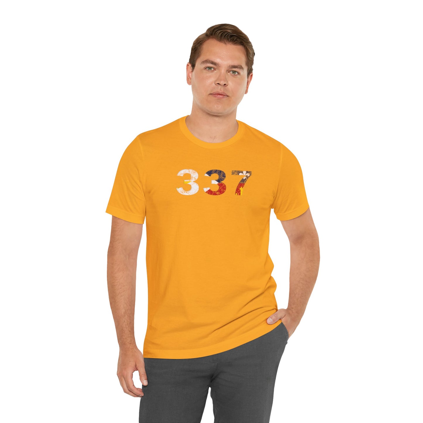 Cajun Flag 337 Area Code T-Shirt