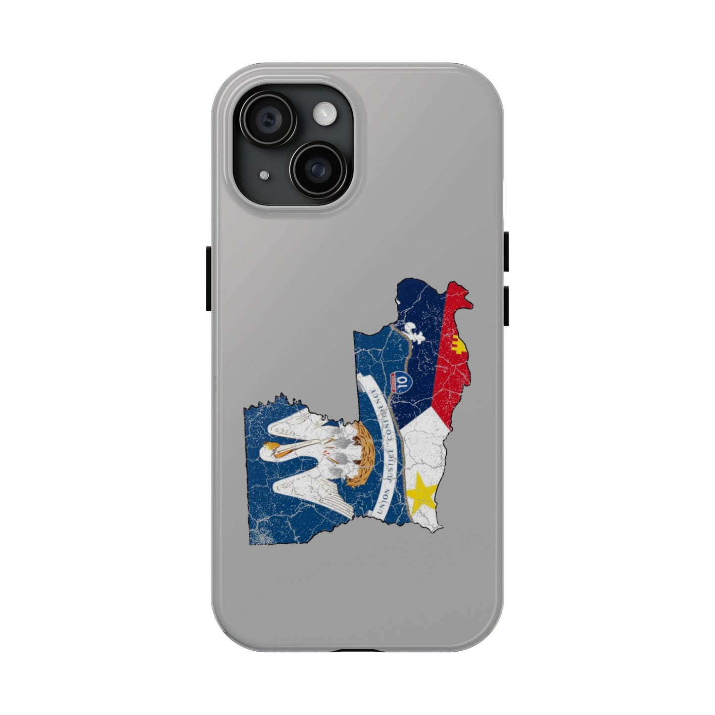 South of Interstate 10 Map Cajun Phone Case