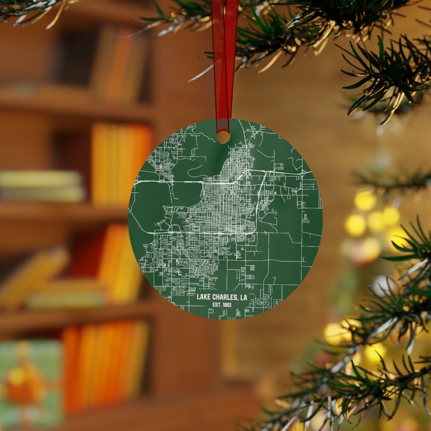 Lake Charles Louisiana Christmas Ornament