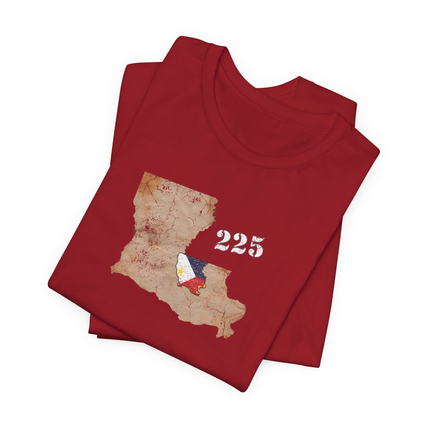 Cajun Area Code 225 Map T-Shirt