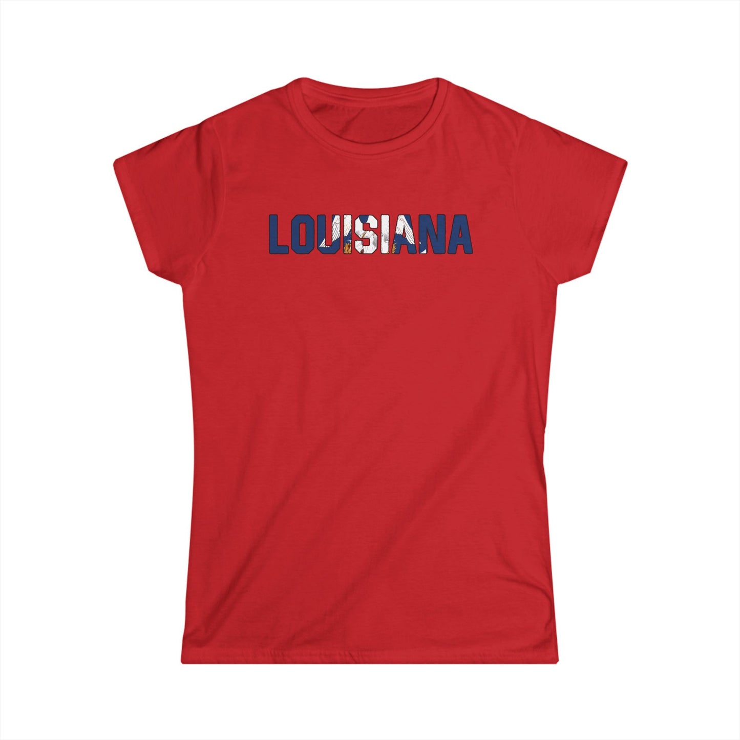 Women's Louisiana with Flag T-Shirt