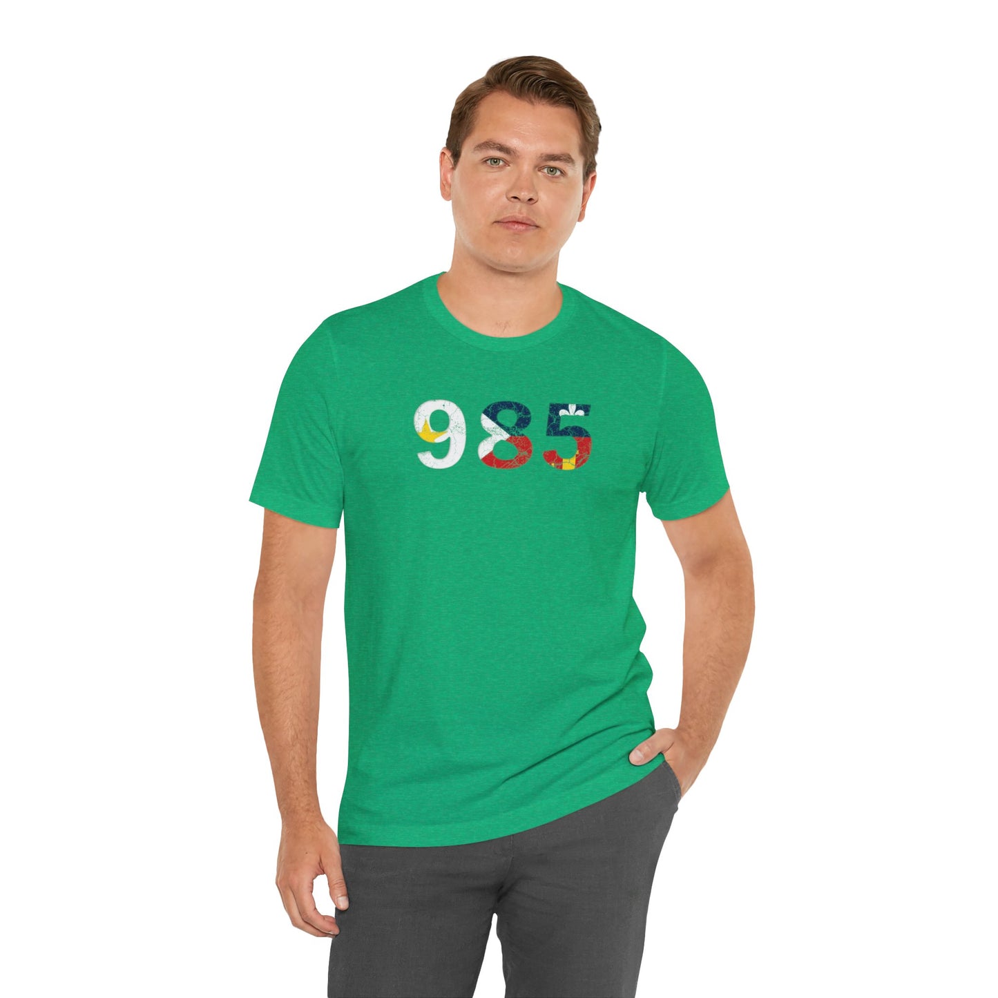 Cajun Flag 985 Area Code T-Shirt