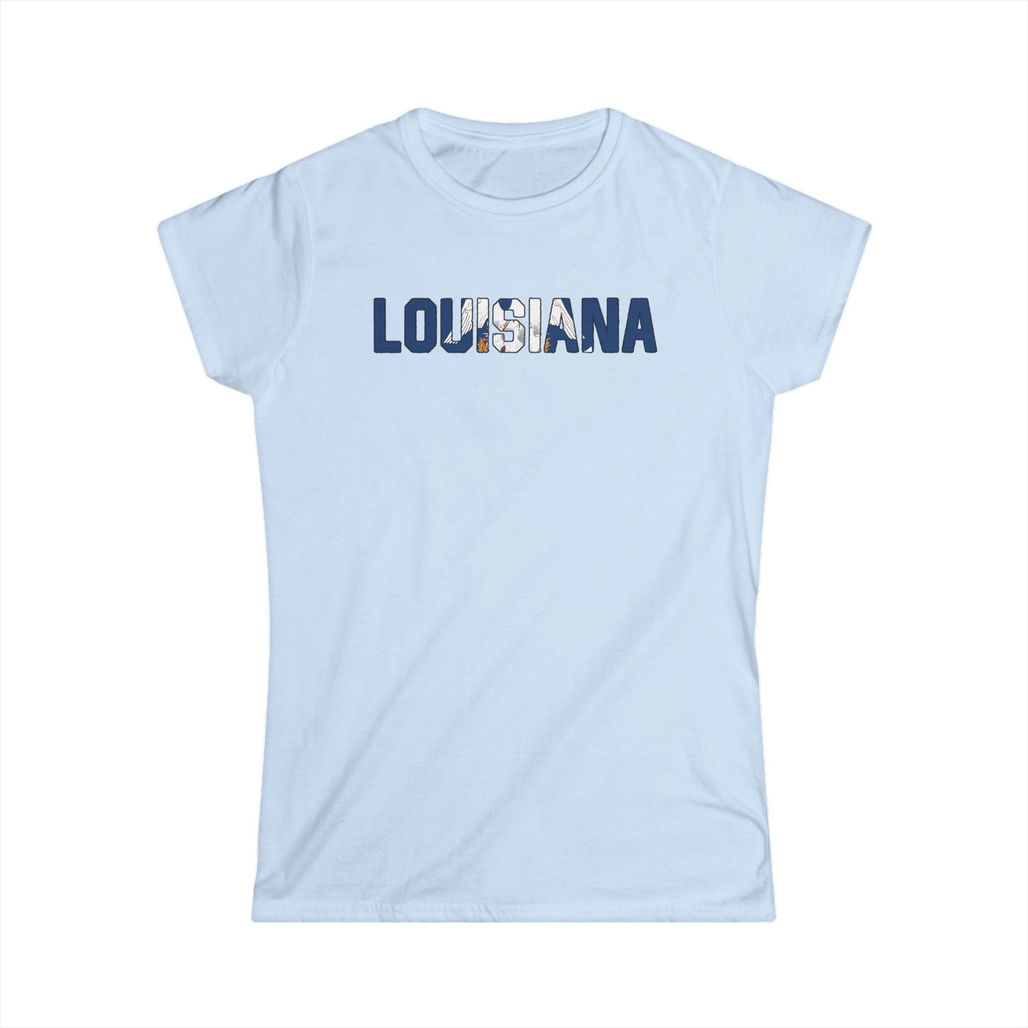 Women's Louisiana with Flag T-Shirt