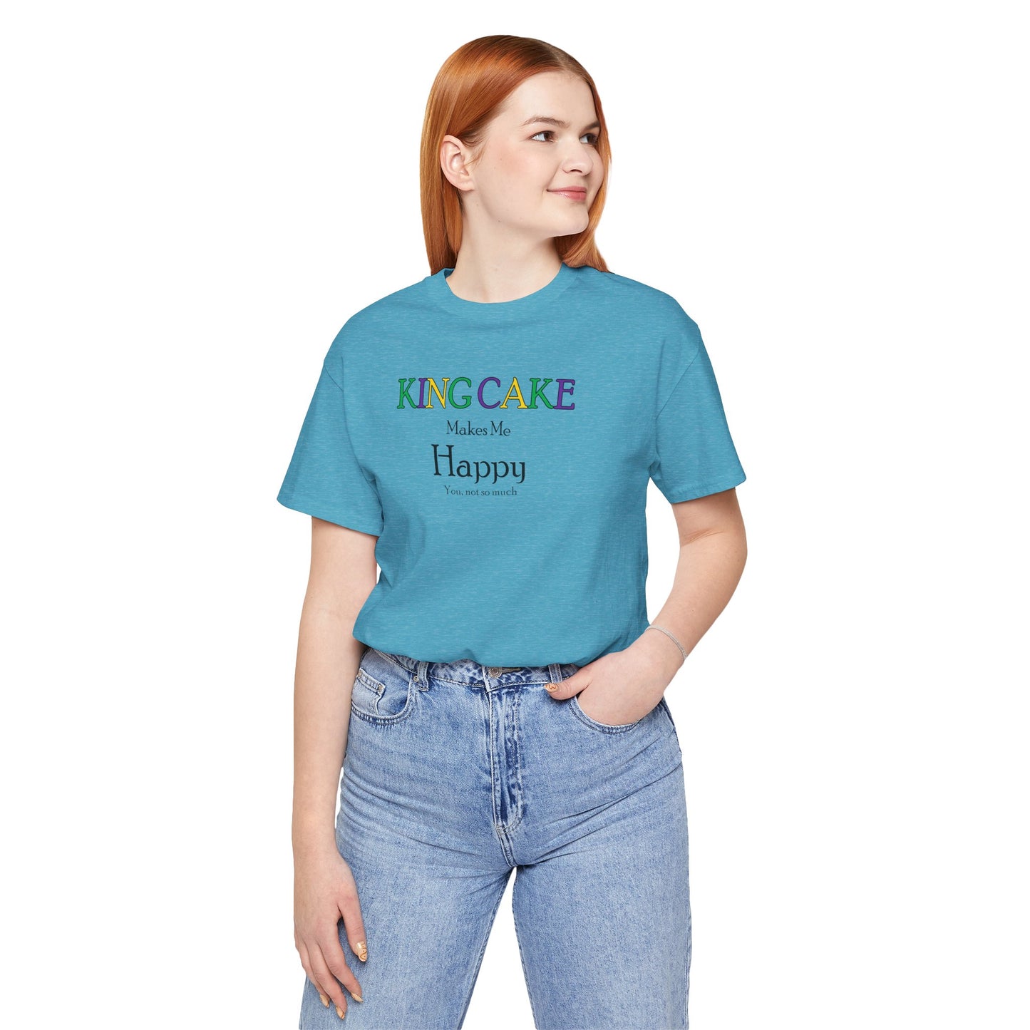 King Cake Makes Me Happy Cajun T-Shirt