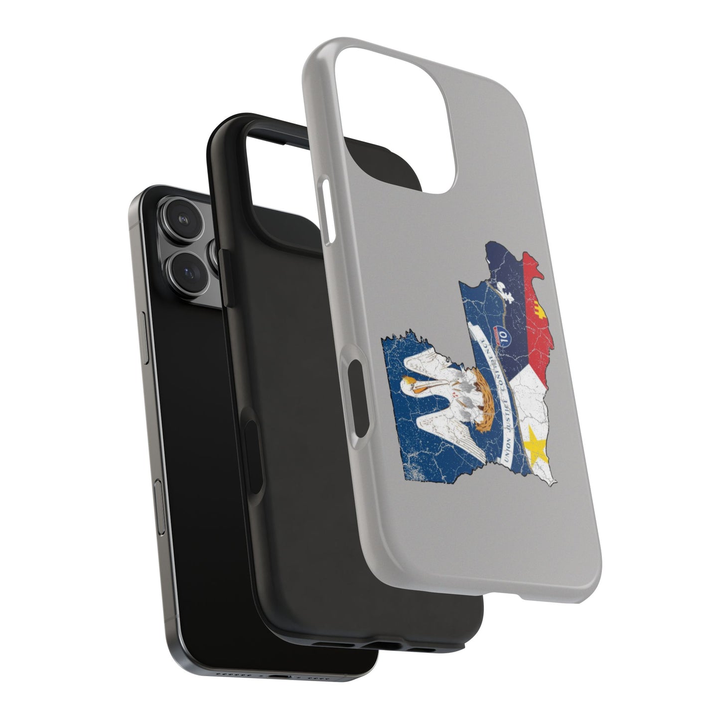 South of Interstate 10 Map Cajun Phone Case
