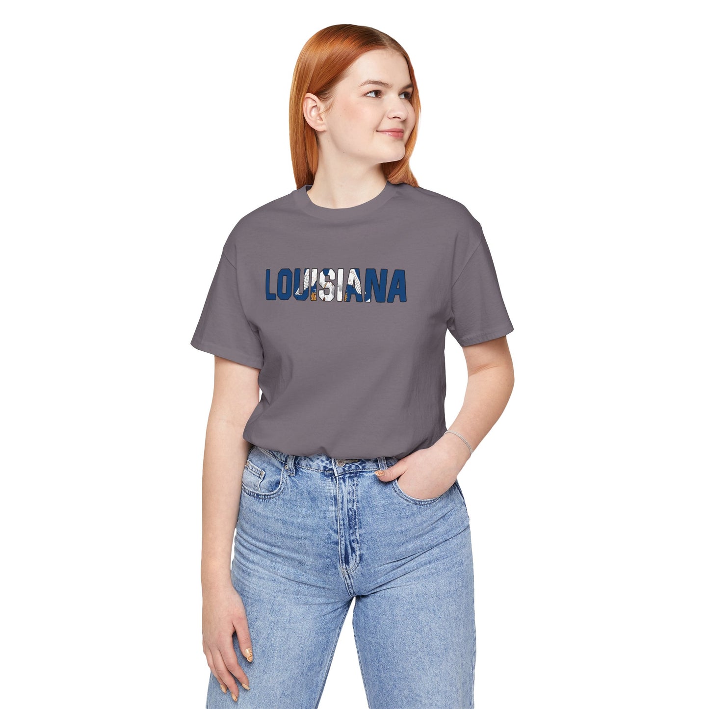Louisiana with Flag T-Shirt