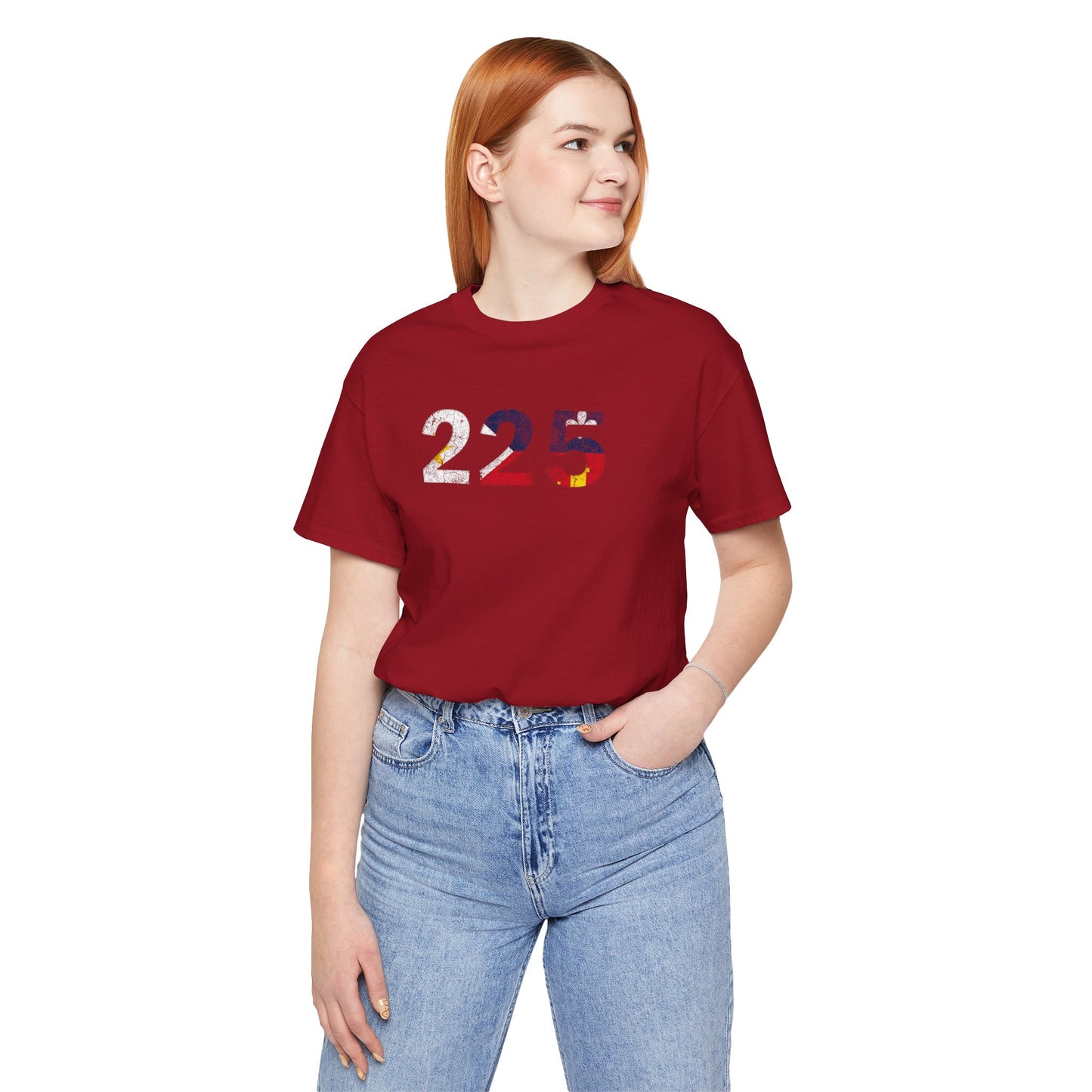 Cajun Flag 225 Area Code T-Shirt