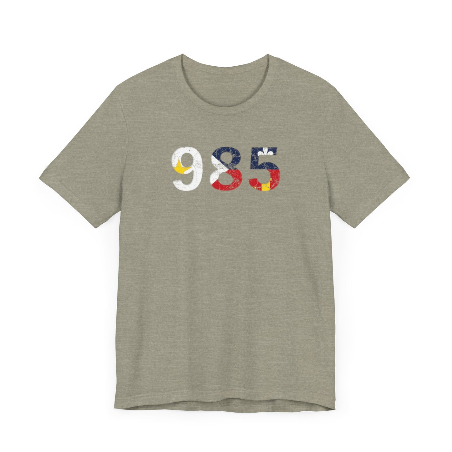 Cajun Flag 985 Area Code T-Shirt