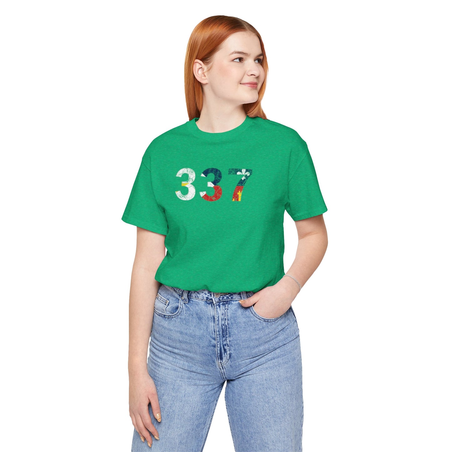 Cajun Flag 337 Area Code T-Shirt