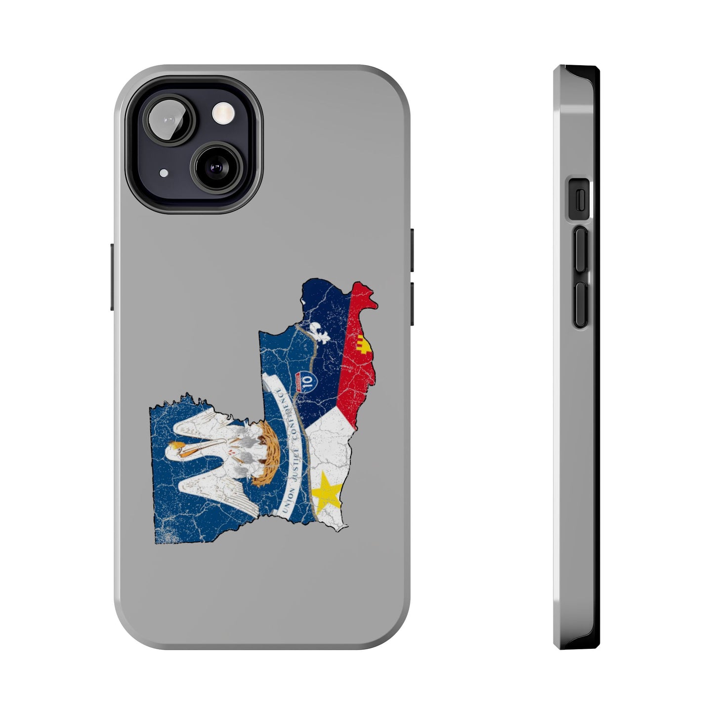 South of Interstate 10 Map Cajun Phone Case