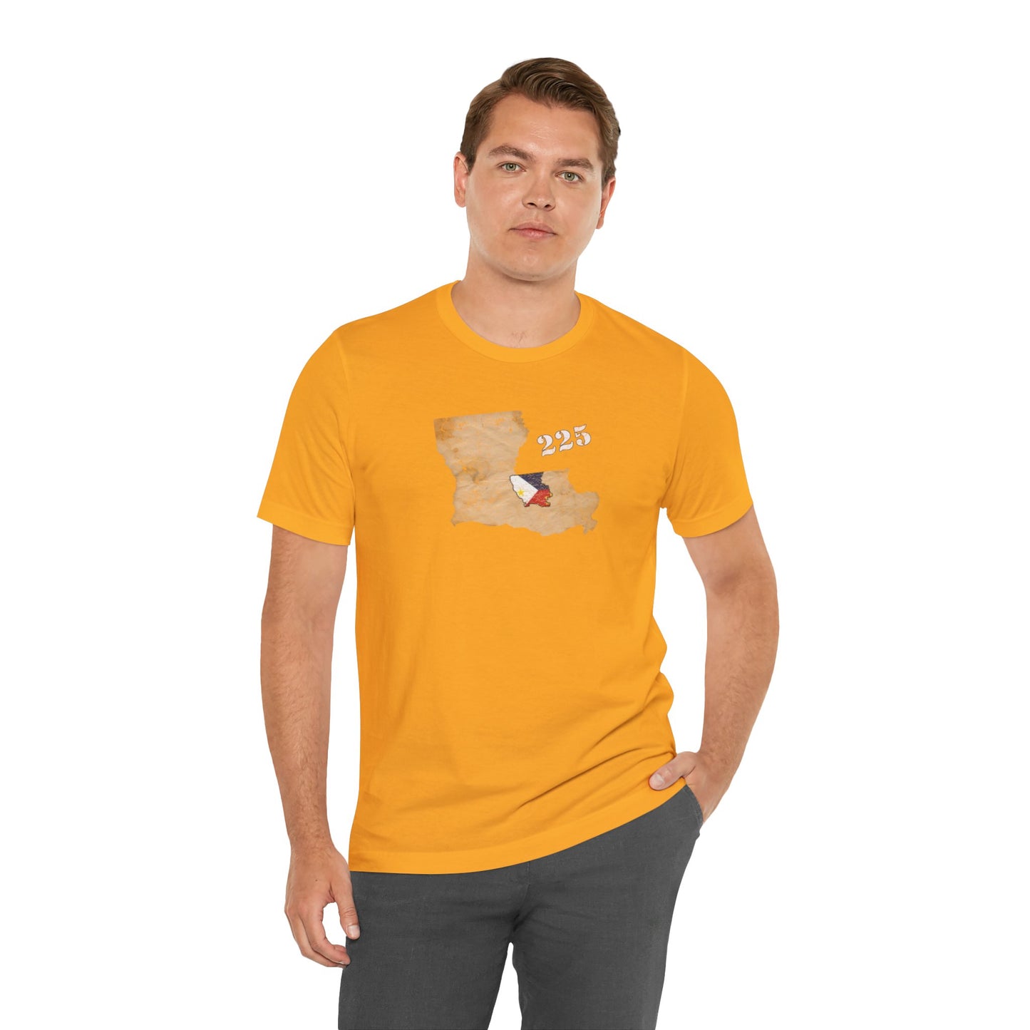 Cajun Area Code 225 Map T-Shirt