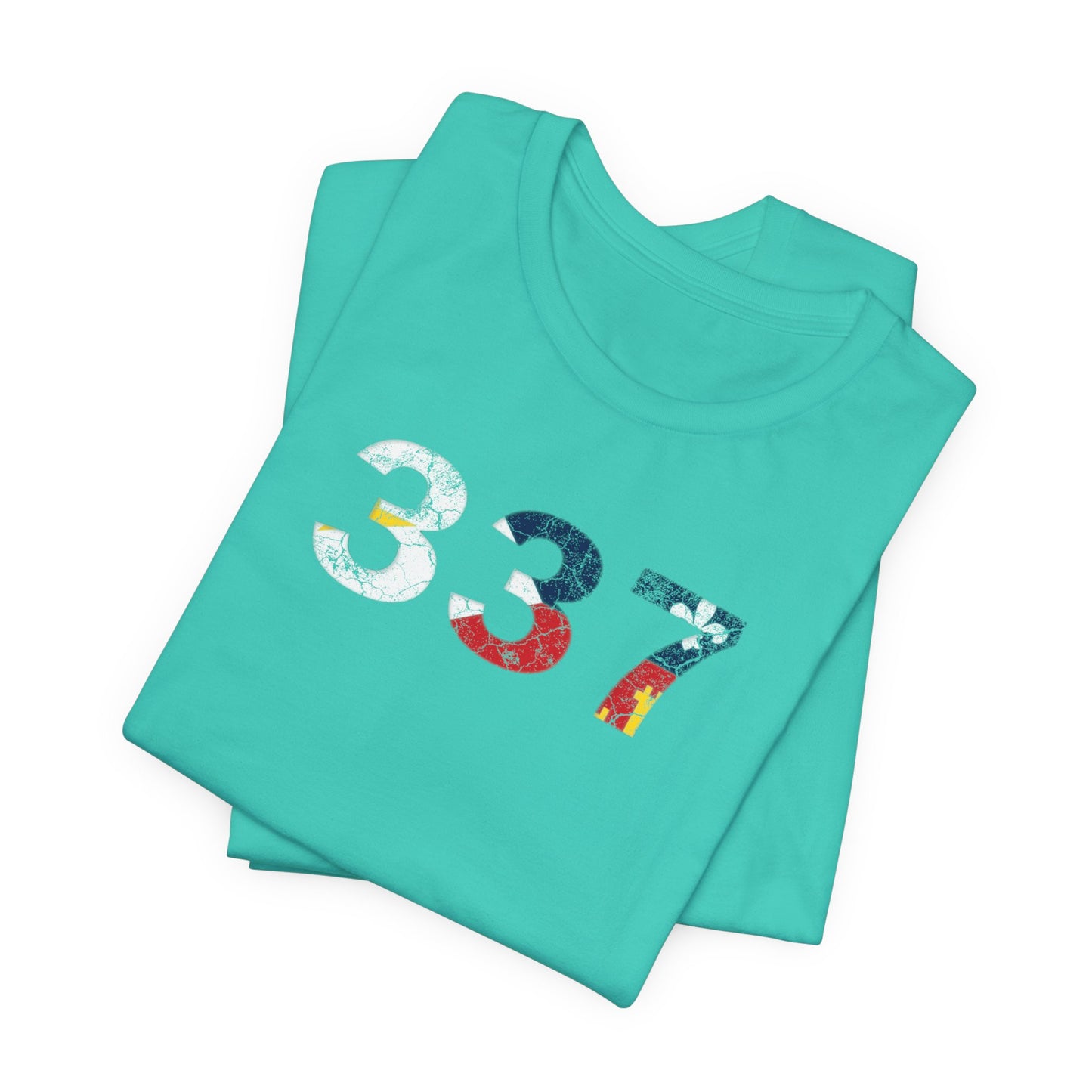 Cajun Flag 337 Area Code T-Shirt