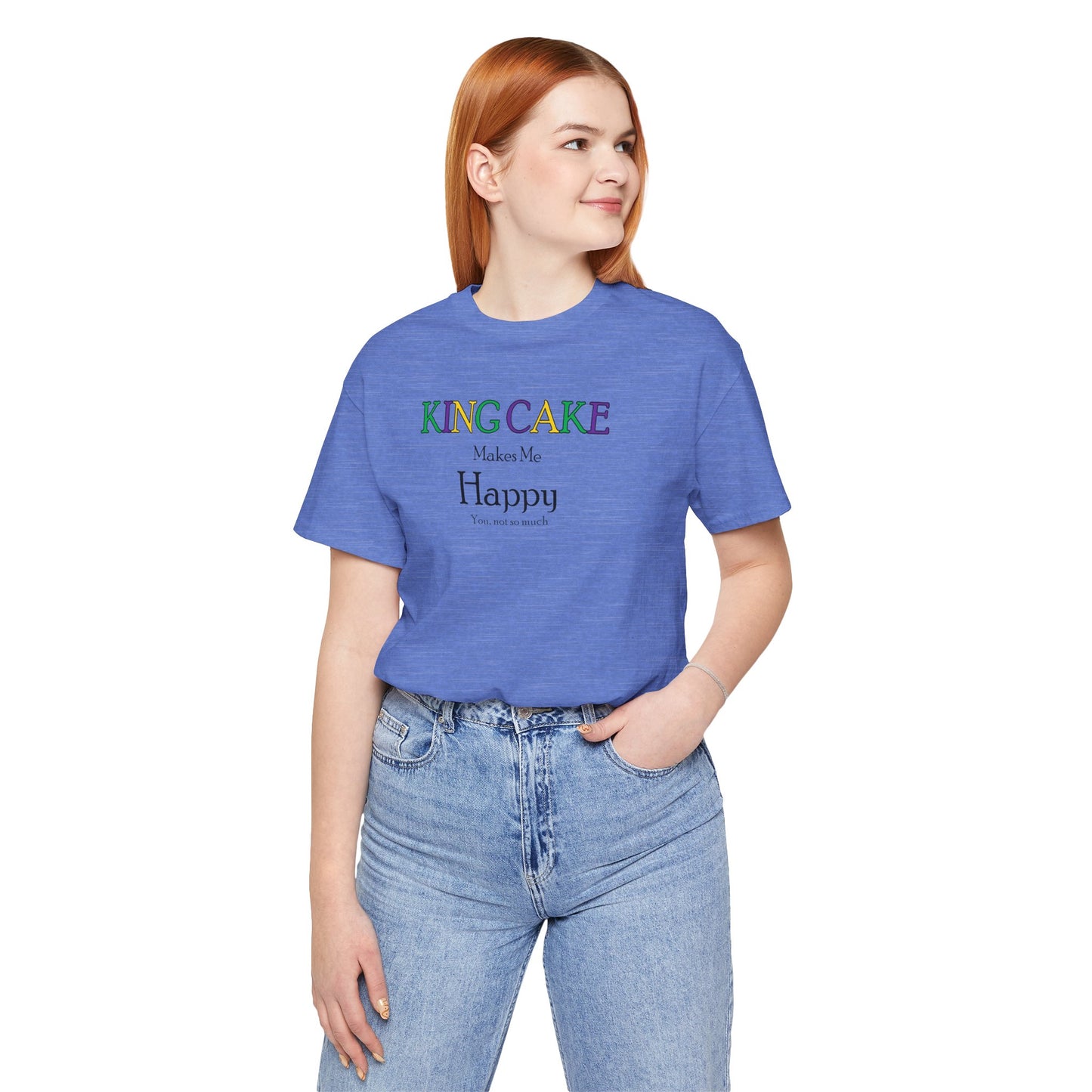 King Cake Makes Me Happy Cajun T-Shirt
