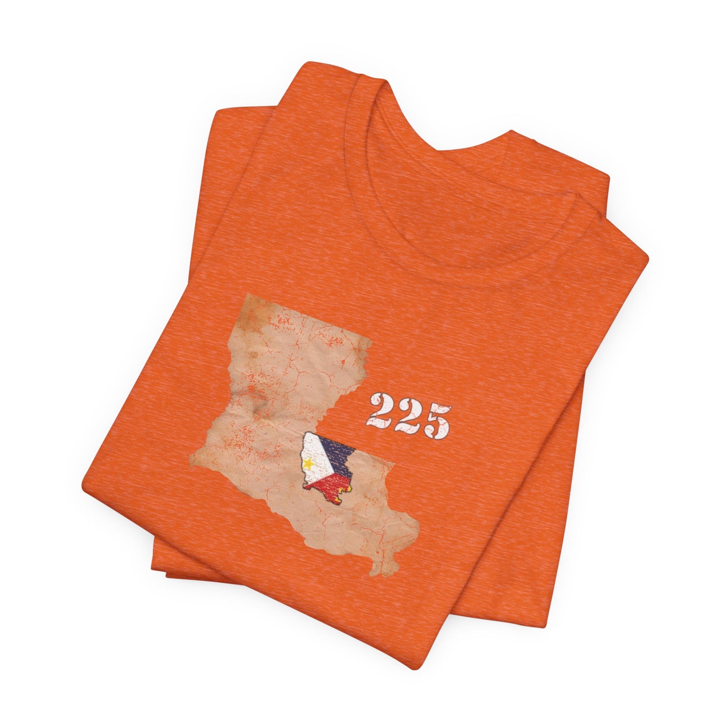 Cajun Area Code 225 Map T-Shirt