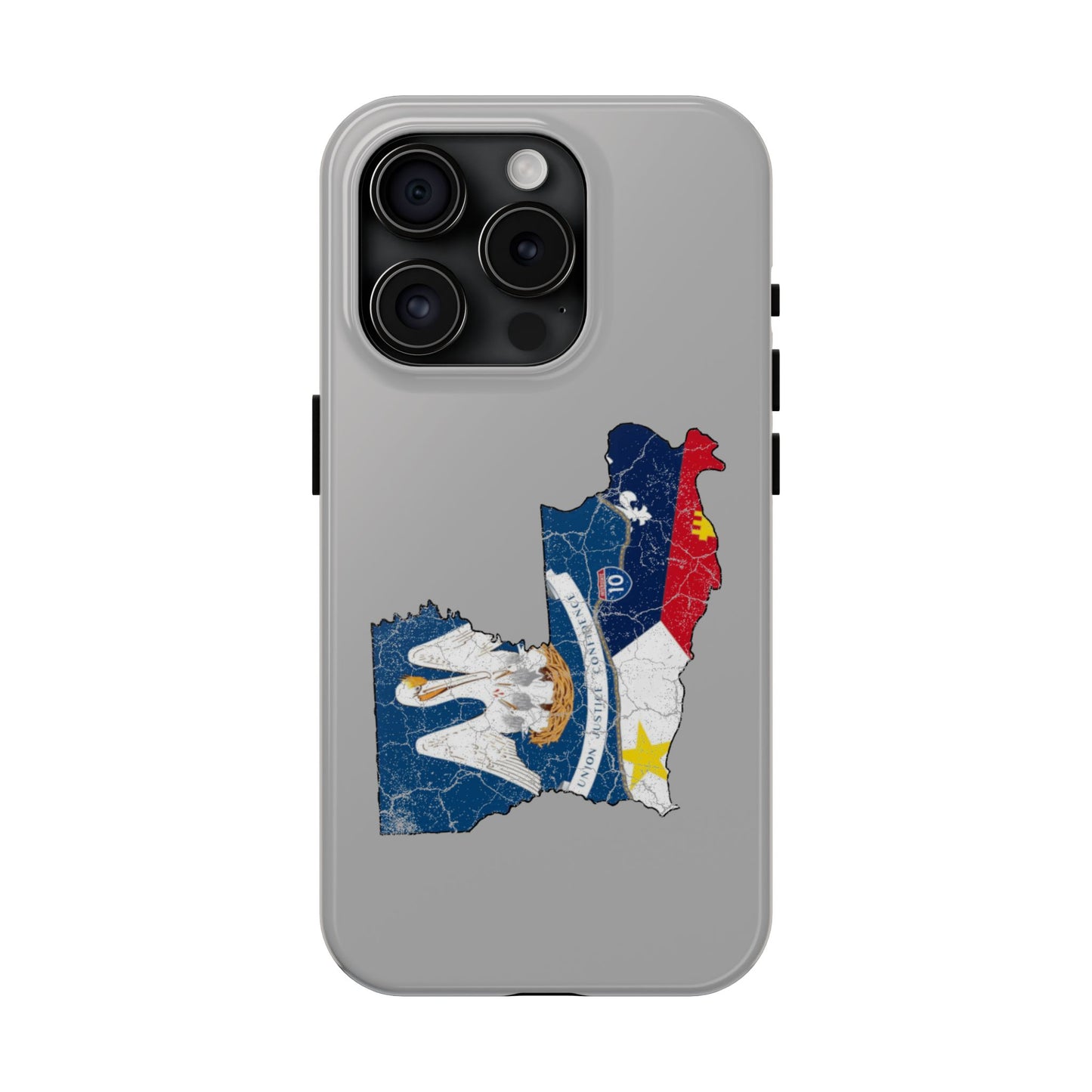 South of Interstate 10 Map Cajun Phone Case
