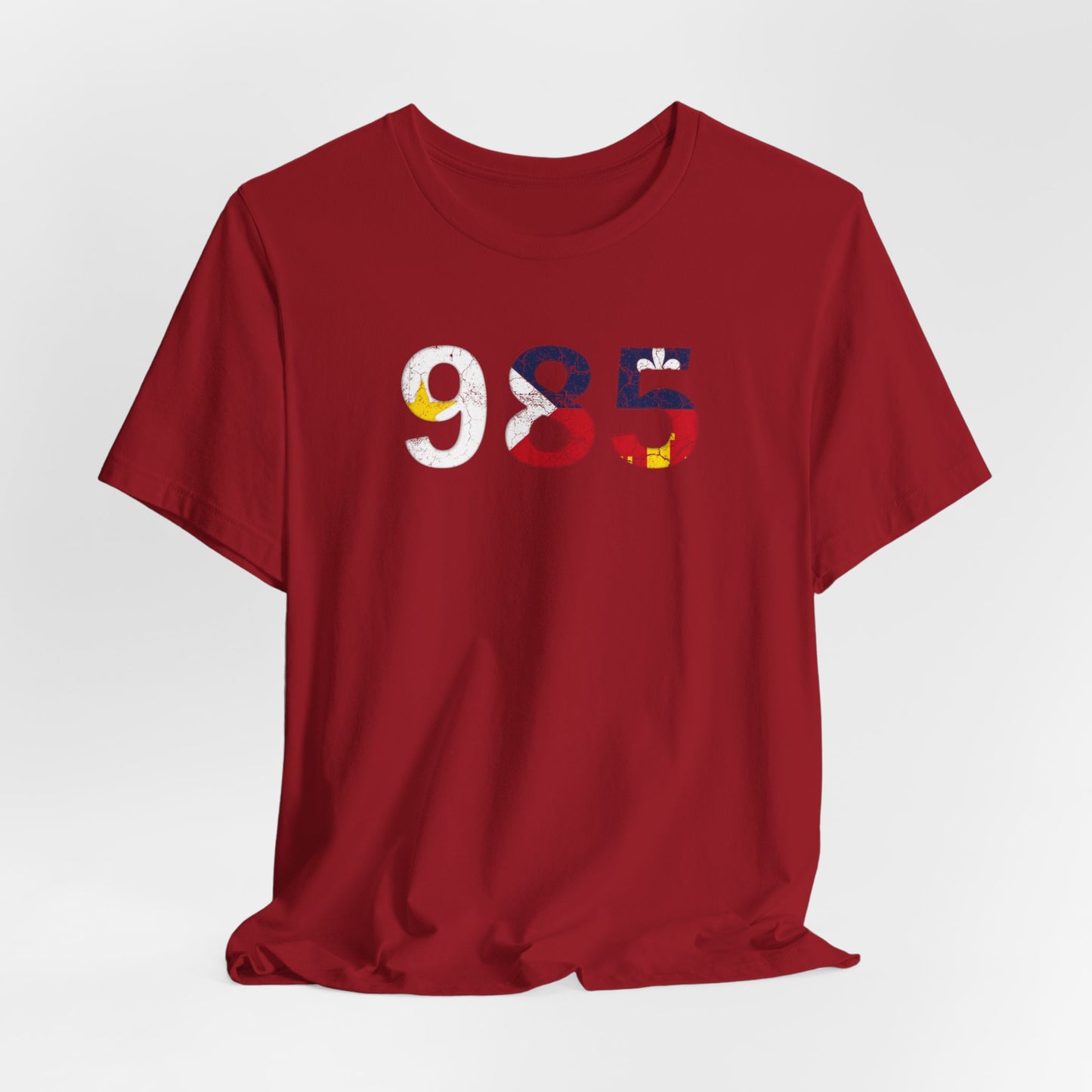 Cajun Flag 985 Area Code T-Shirt