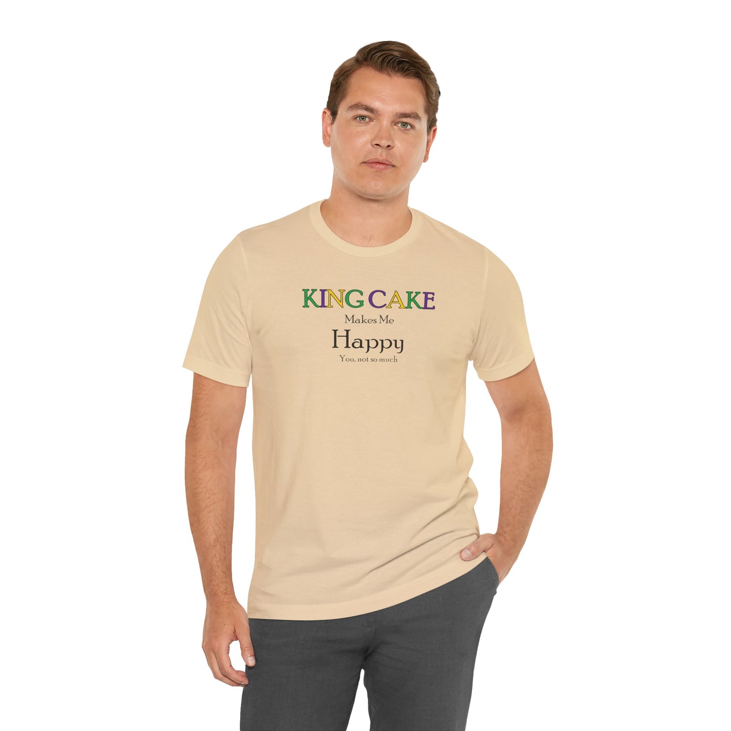 King Cake Makes Me Happy Cajun T-Shirt