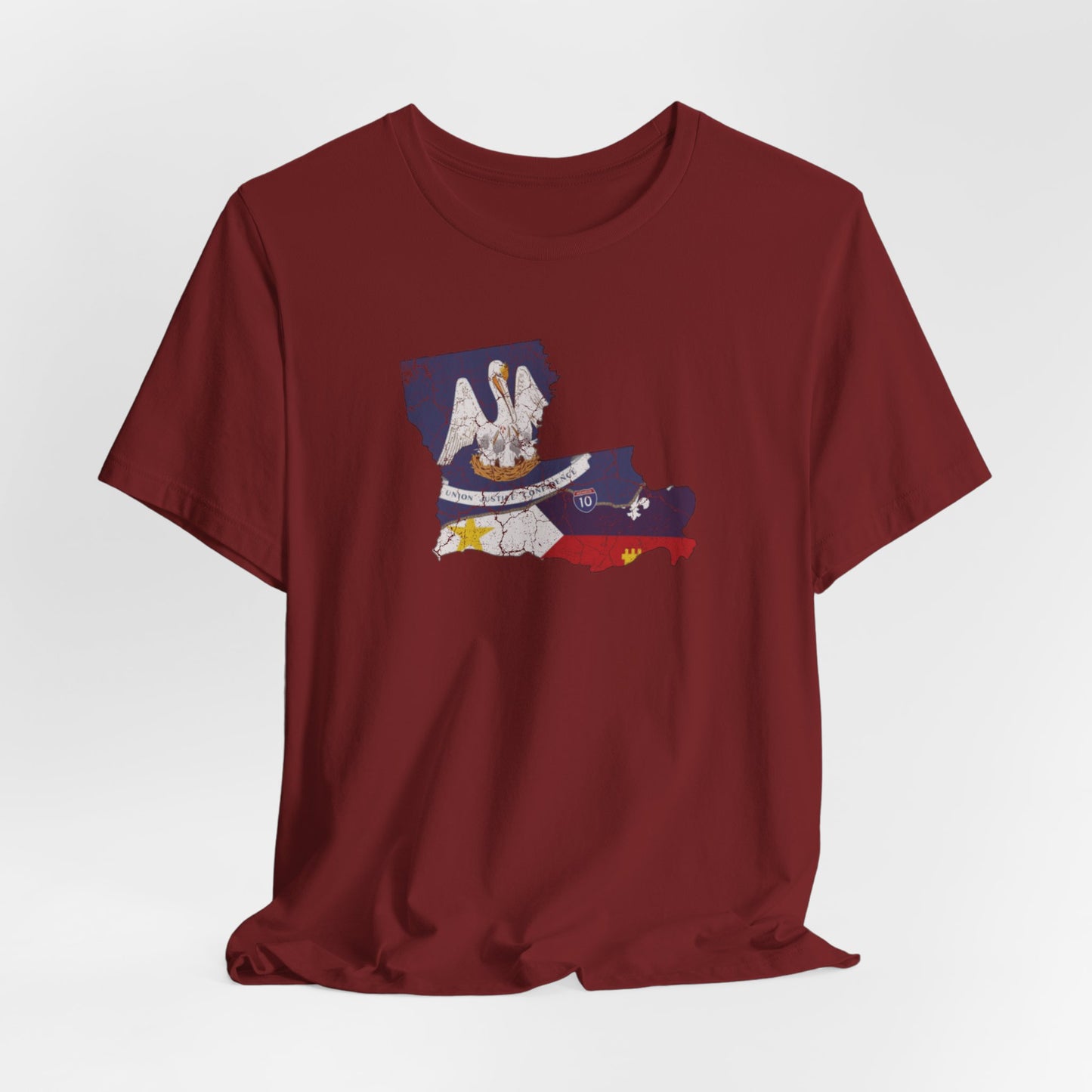 South of Interstate 10 Map Cajun Shirt