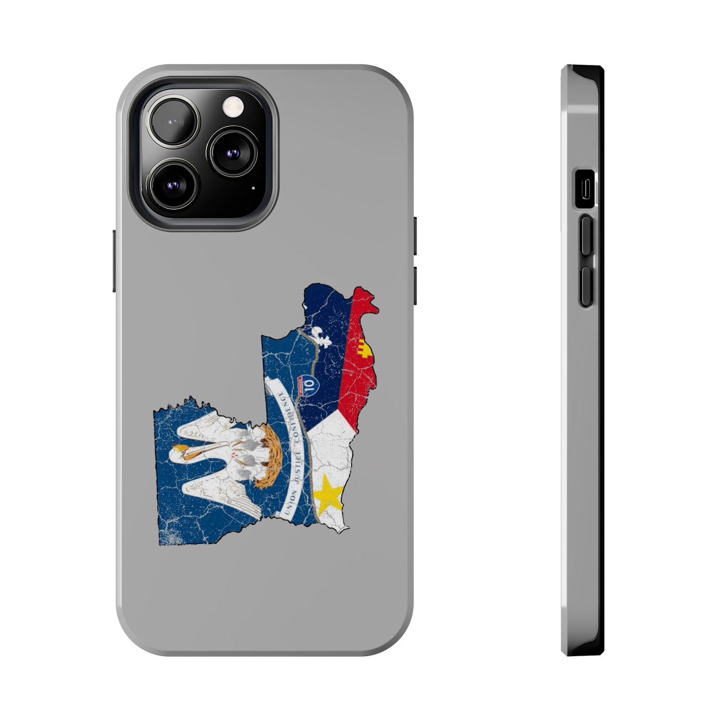 South of Interstate 10 Map Cajun Phone Case