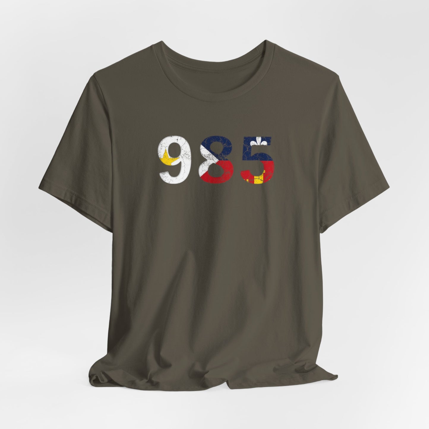 Cajun Flag 985 Area Code T-Shirt