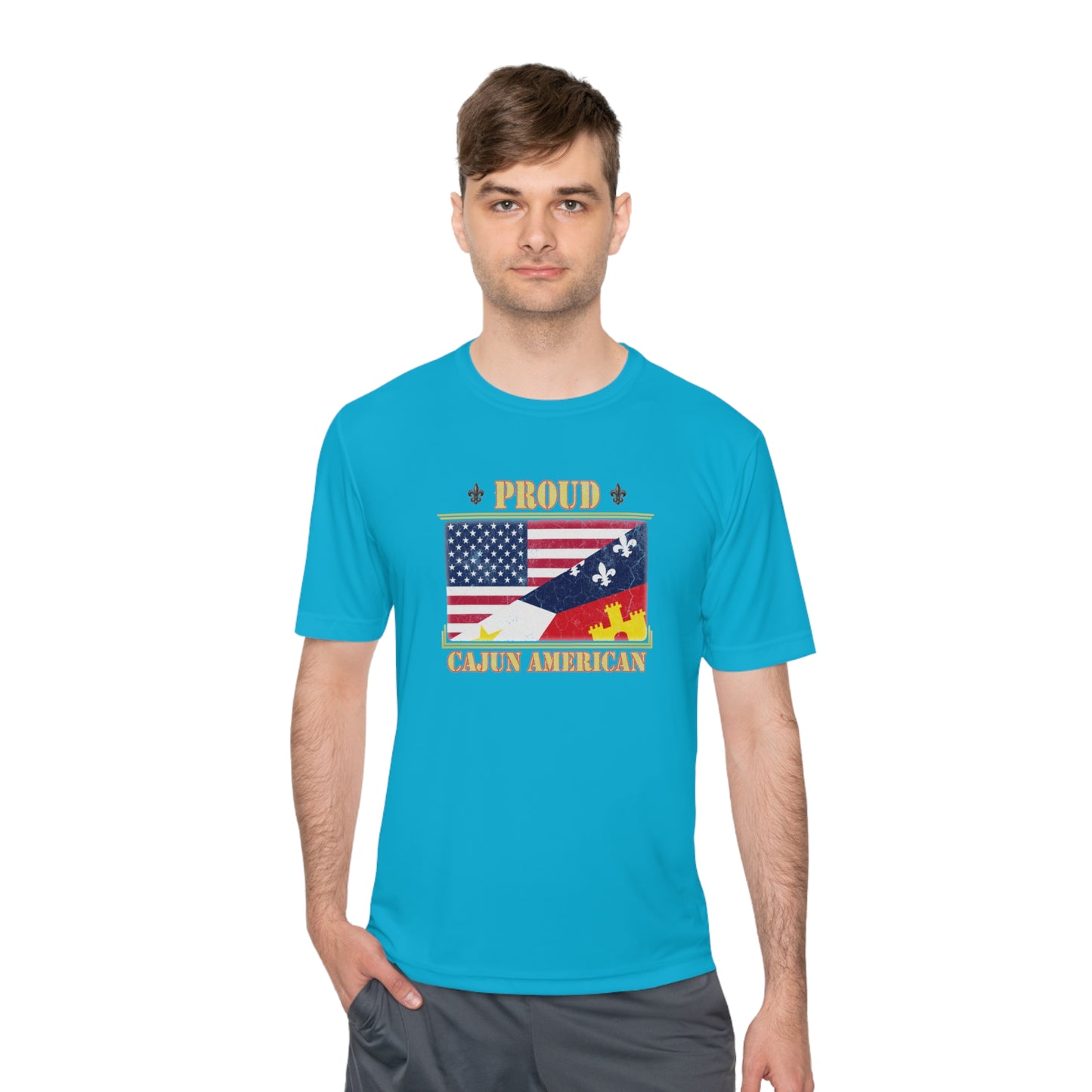 Cajun-American Proud Dry Fit T-Shirt