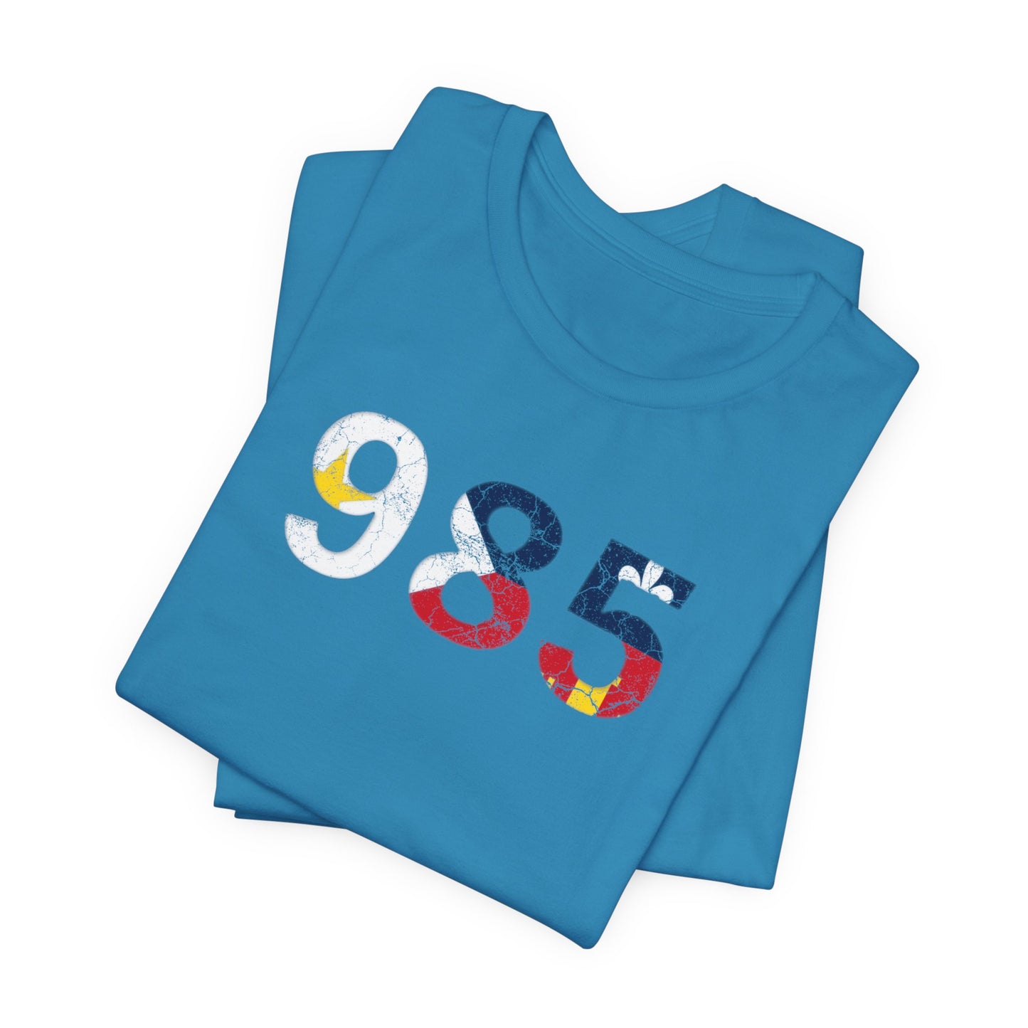 Cajun Flag 985 Area Code T-Shirt