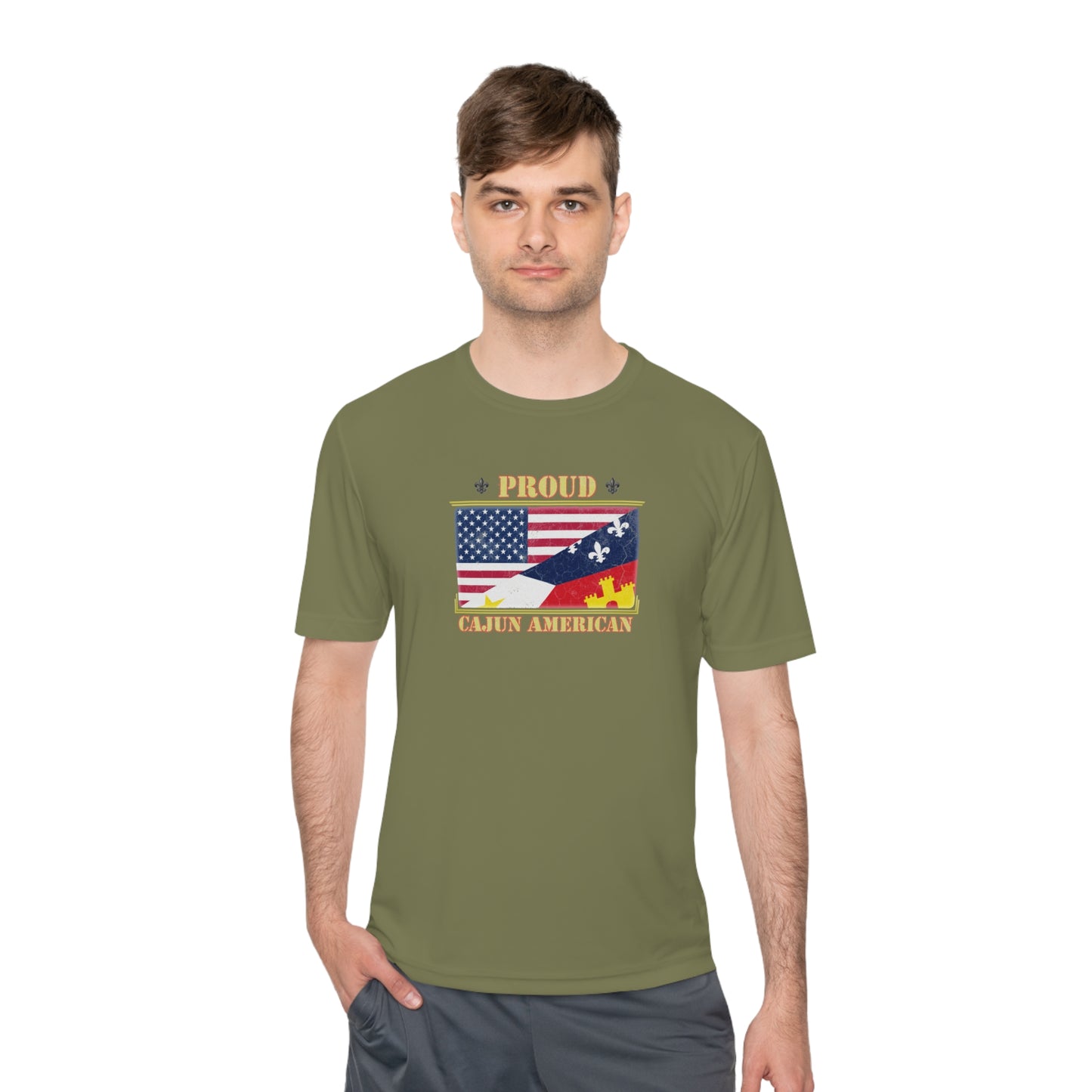 Cajun-American Proud Dry Fit T-Shirt