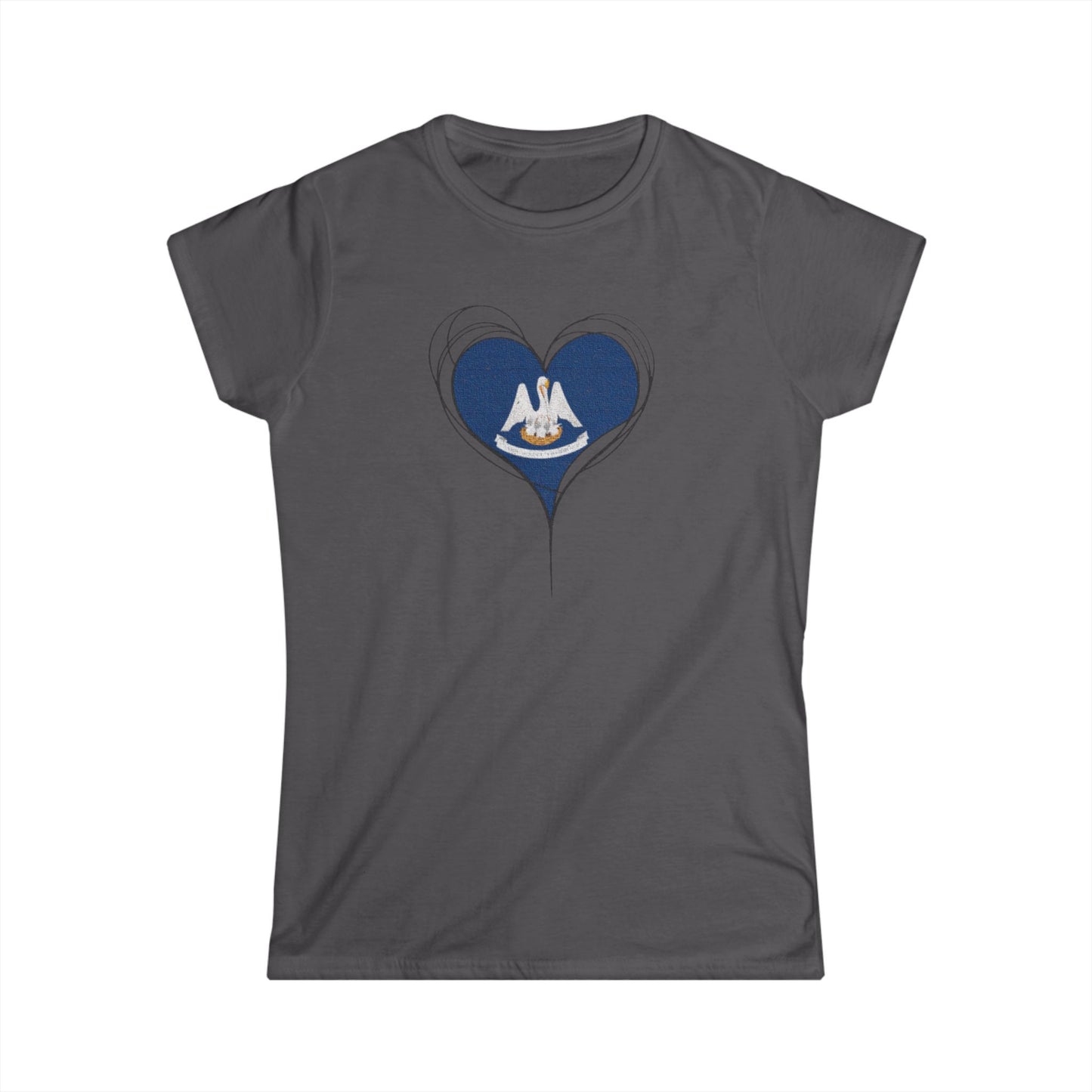 Women's Louisiana Heart T-Shirt