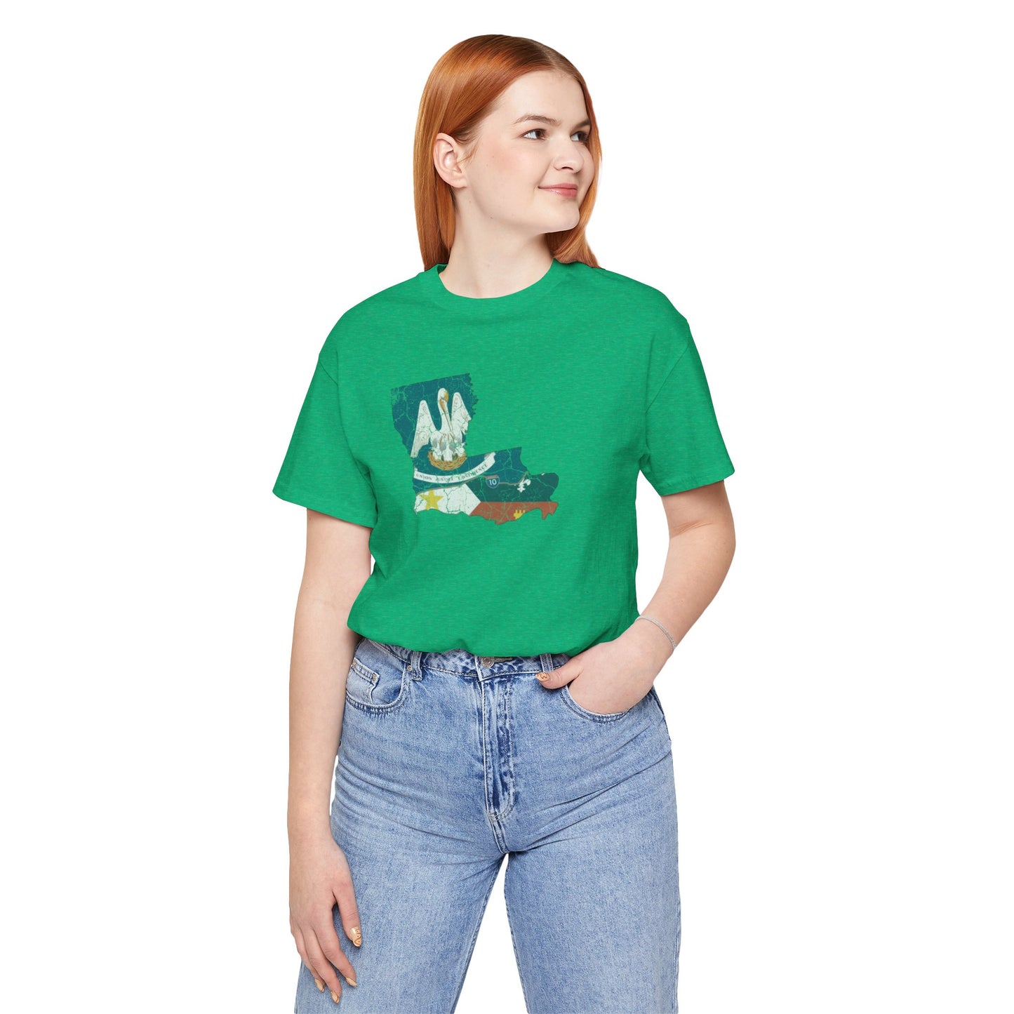 South of Interstate 10 Map Cajun Shirt
