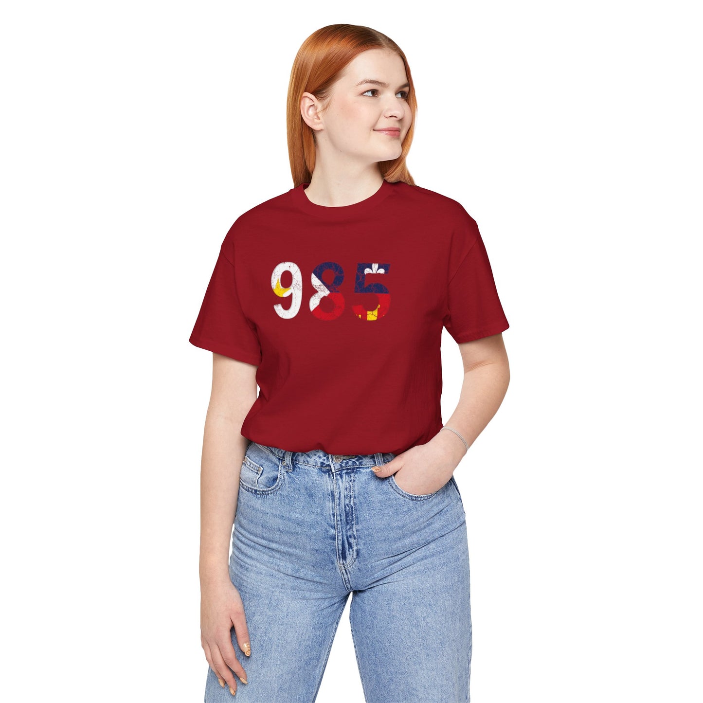Cajun Flag 985 Area Code T-Shirt